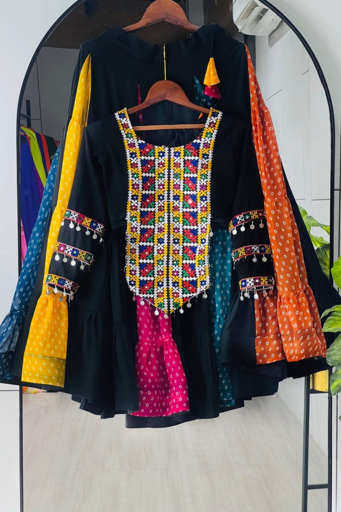 Raasrang Designer Multicolor Navratri Lehenga Choli For Women