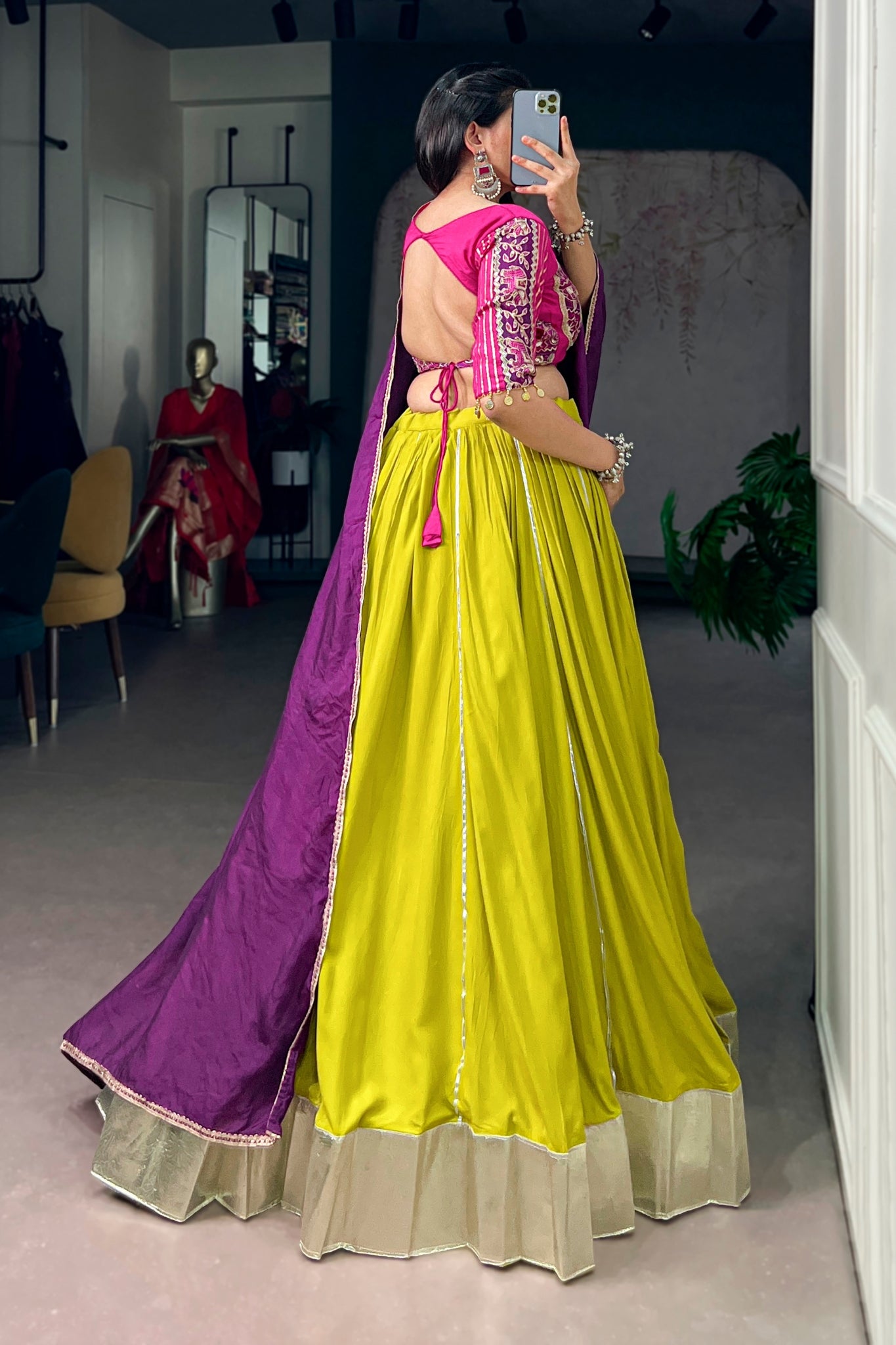 Raasrang Premium Rayon Navratri Designer Lehenga Choli For Women