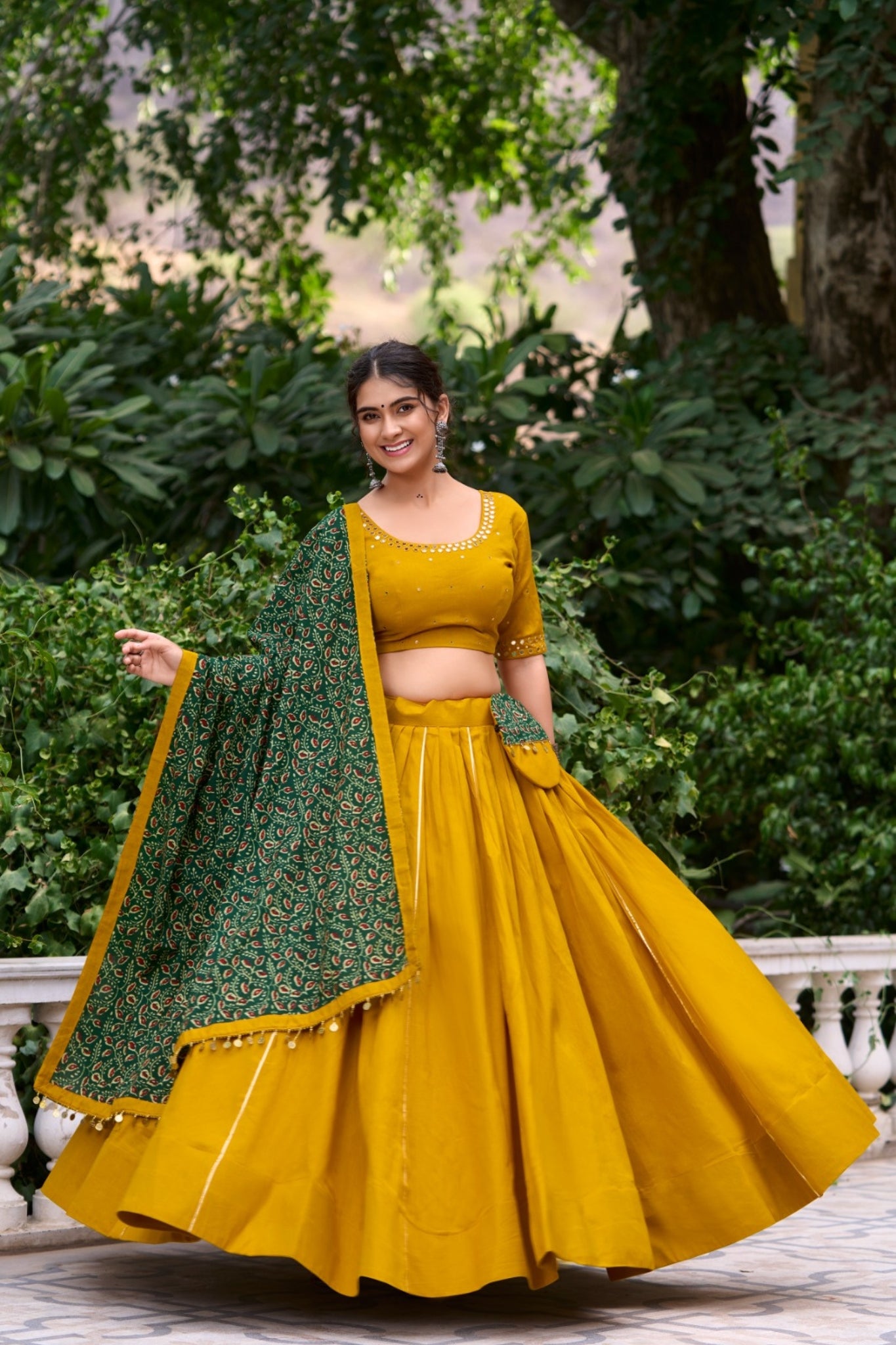 Tradition Navratri Look Pure Cotton Lehenga Choli