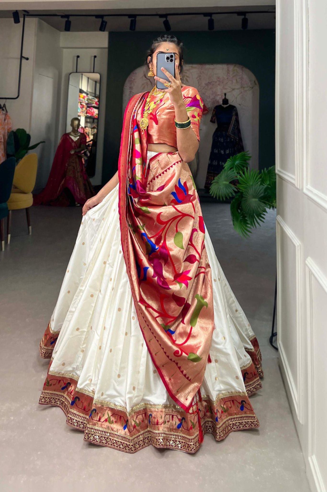 Jacquard Silk Paithani Perfect Traditional Lehenga Choli