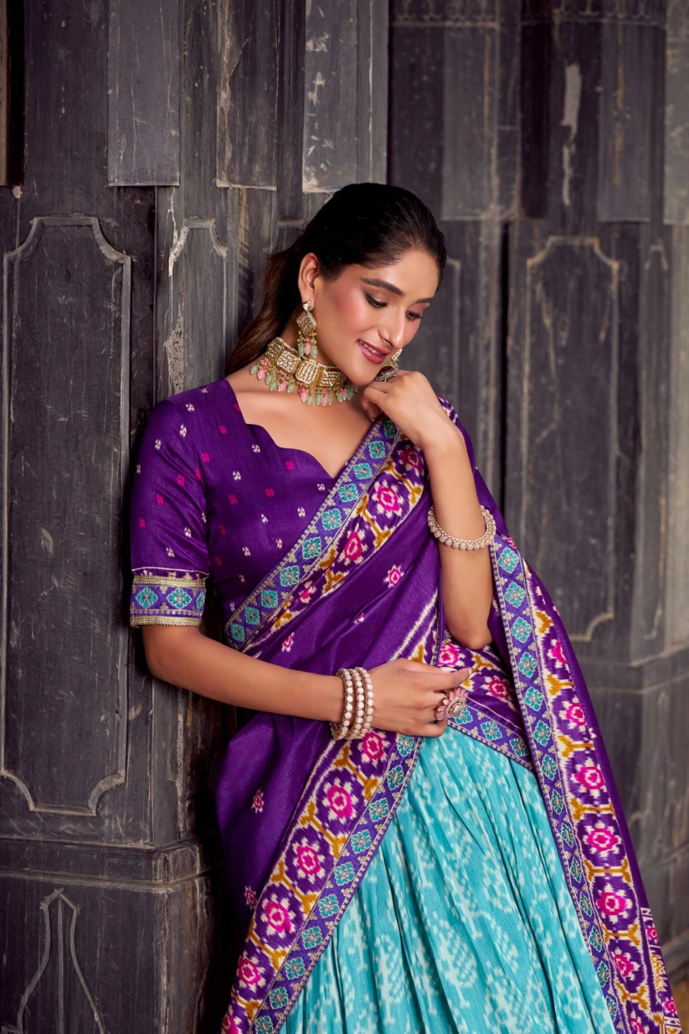 Traditional Ikkat Print Designer Lehenga Choli