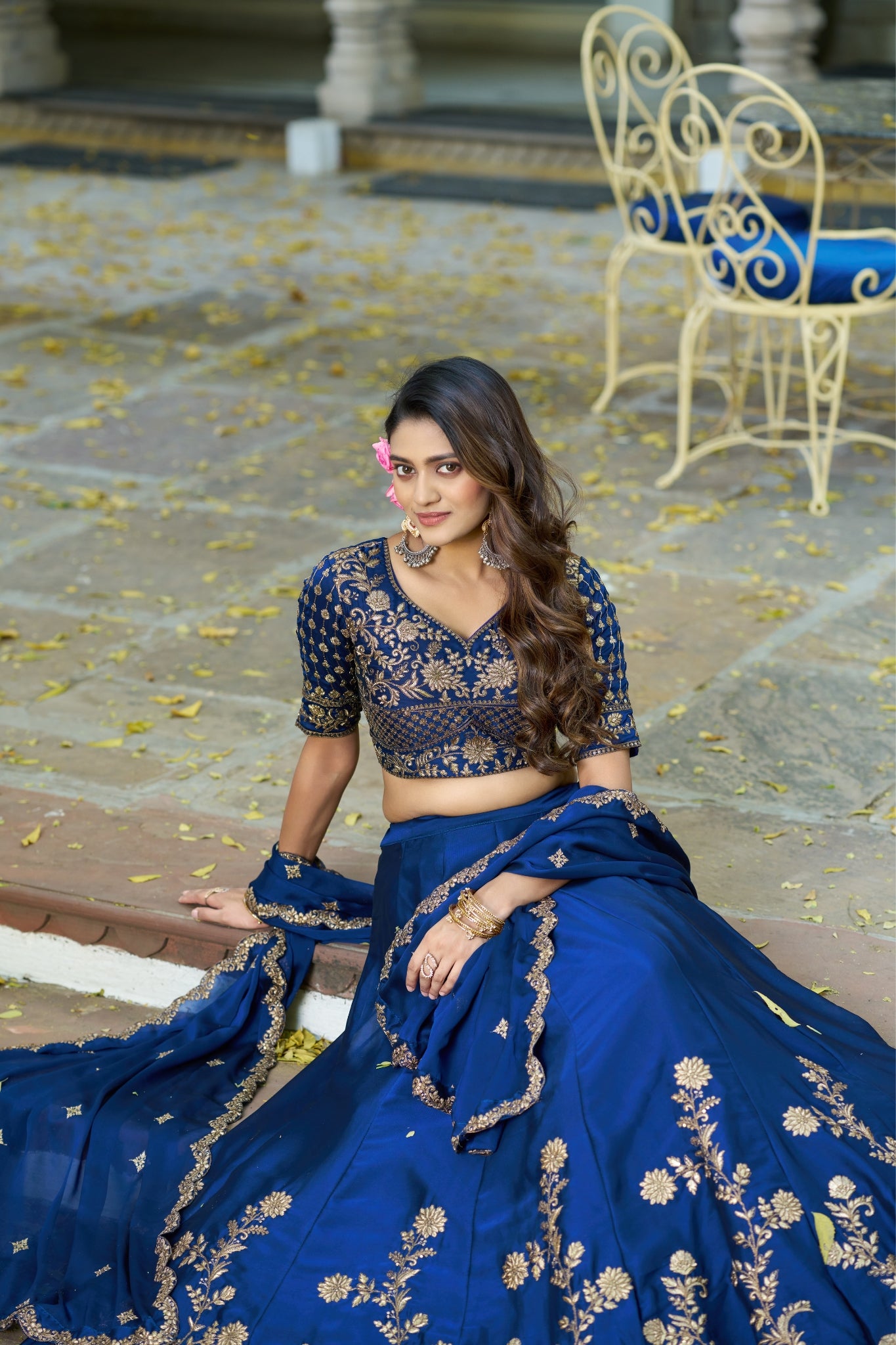 Orange Color Rangoli Silk Sequins And Thread Embroidery Work Lehenga Choli For Woman