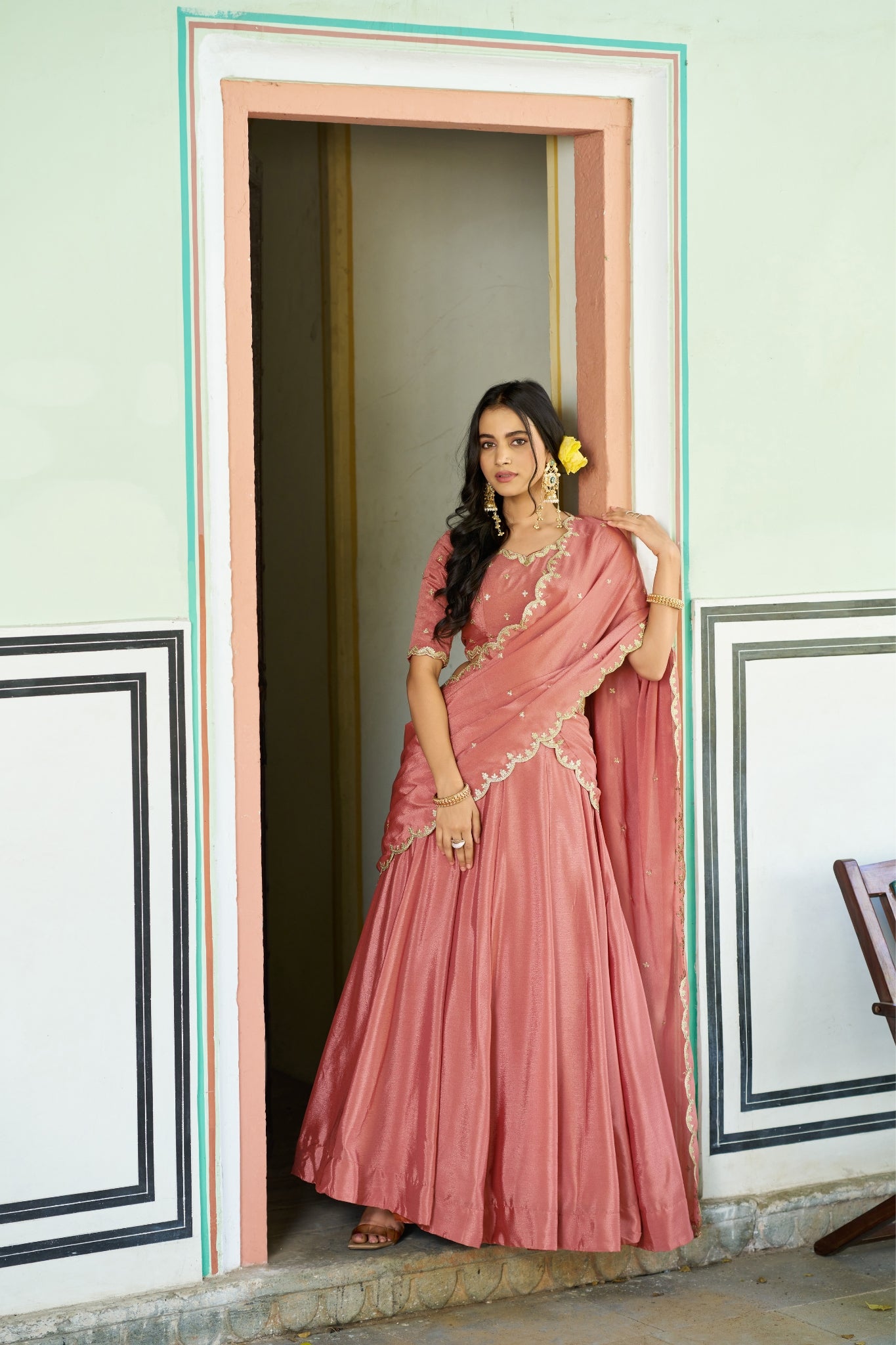 Designer Sequins And Thread Embroidery Lehenga Choli For Women