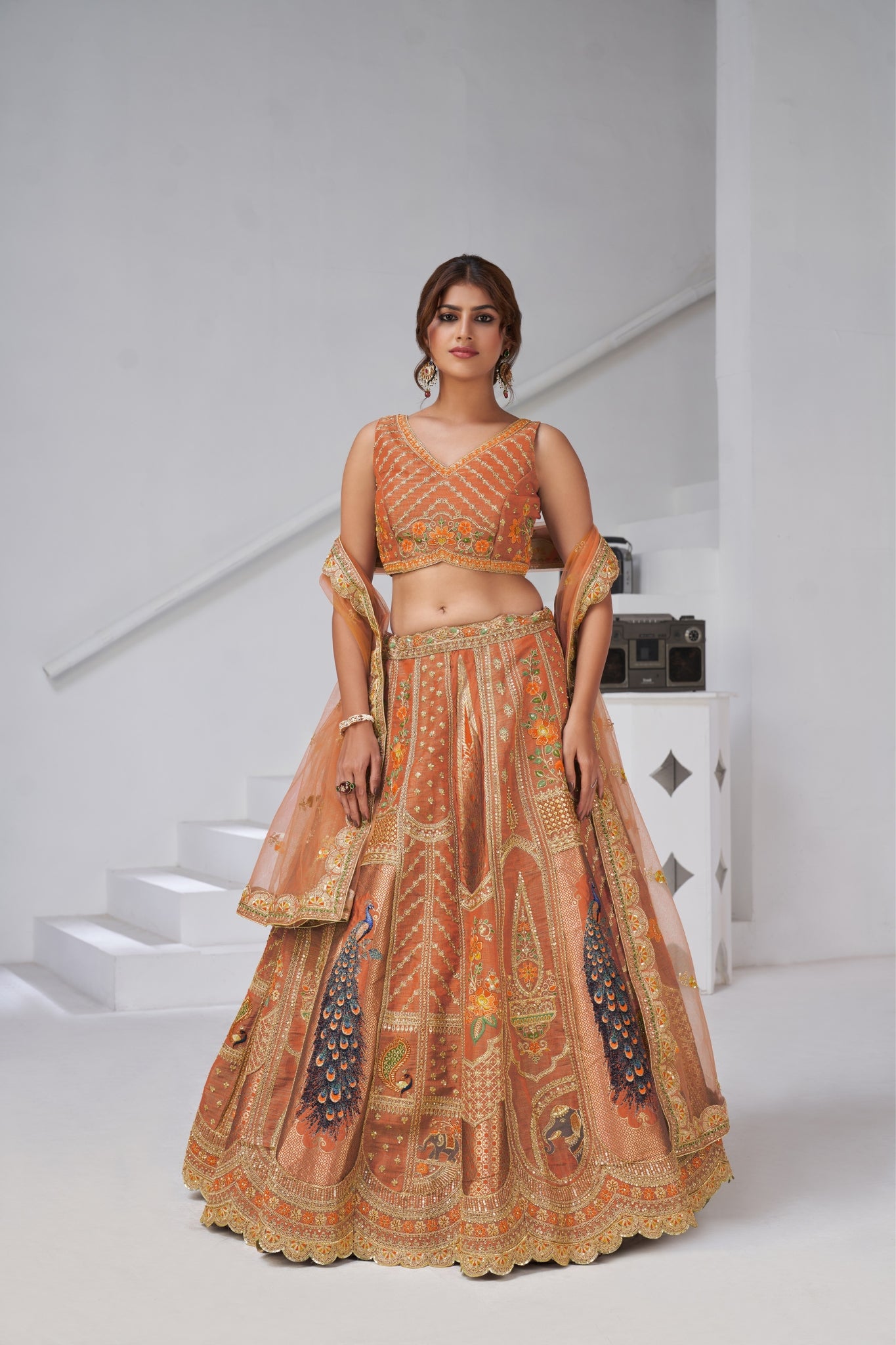 Royal Radiance Raw Silk Bridal Lehenga Choli