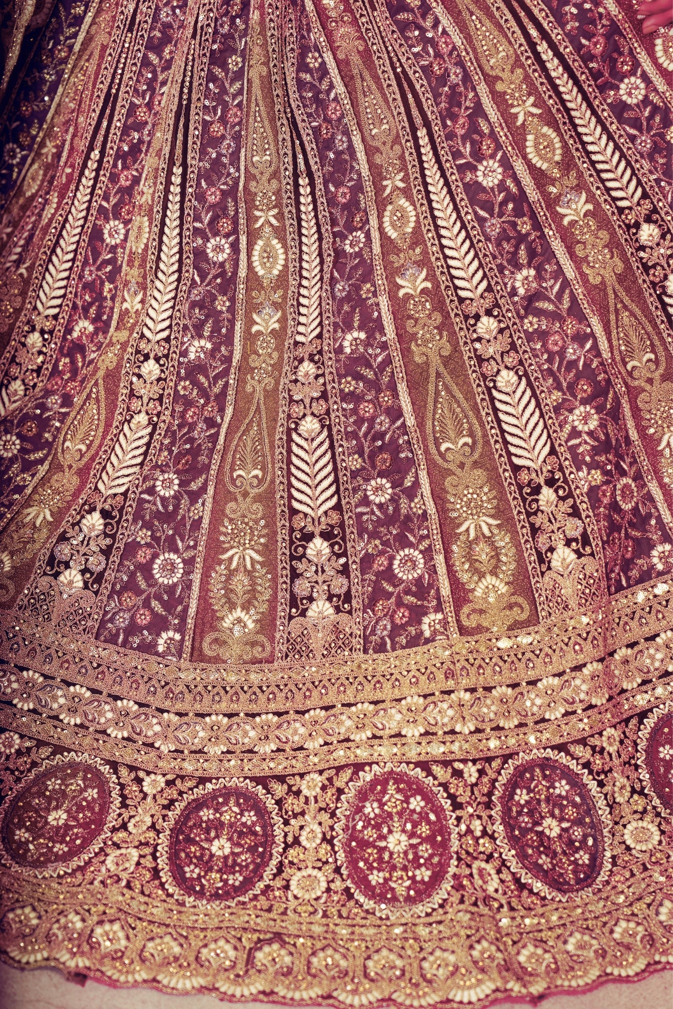 Stunning Designer Varying Embroidery With Tread Work Soft Net Wedding Lehenga Set