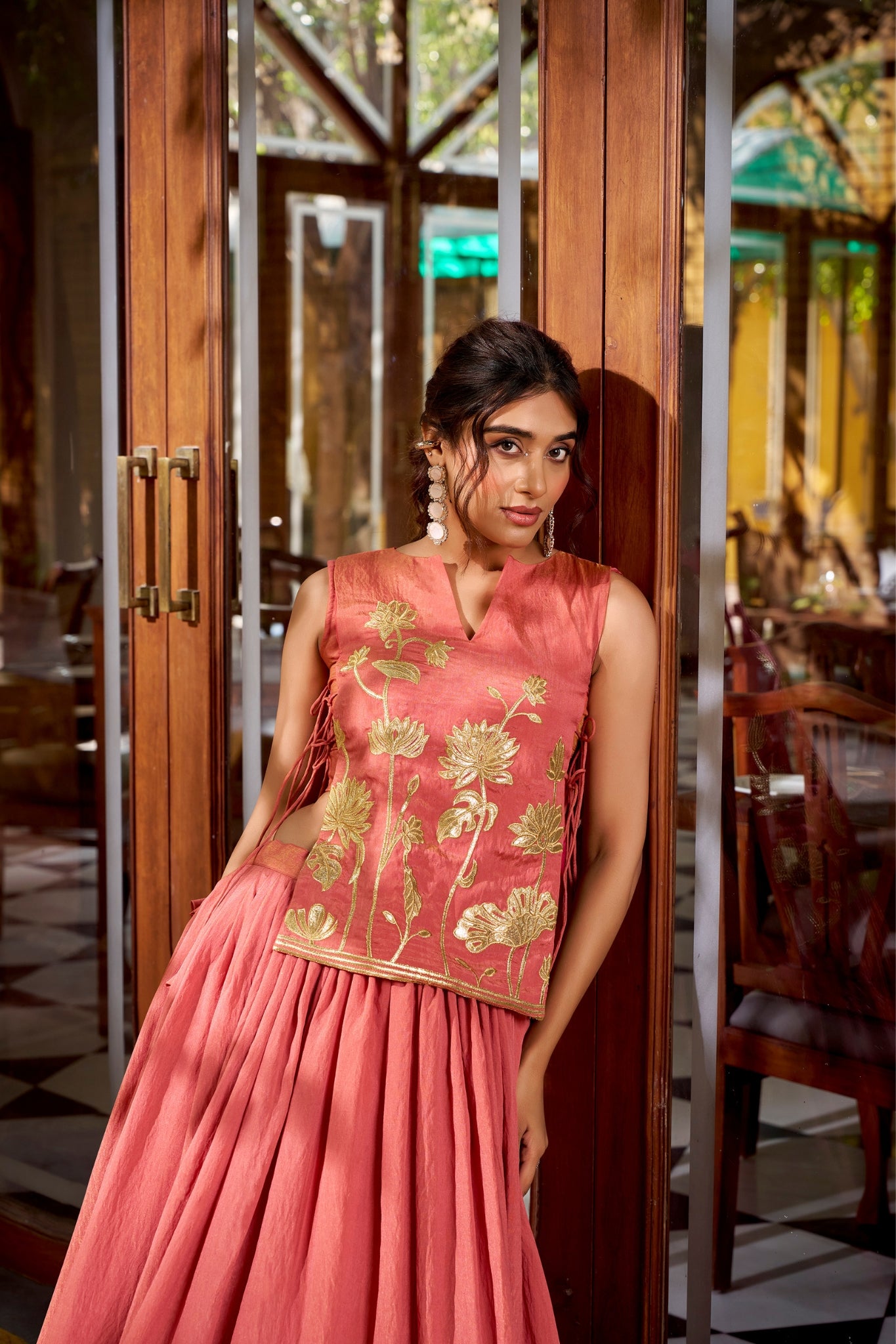 Pure Shimmer Embroidered Lehenga Co-Ord Set