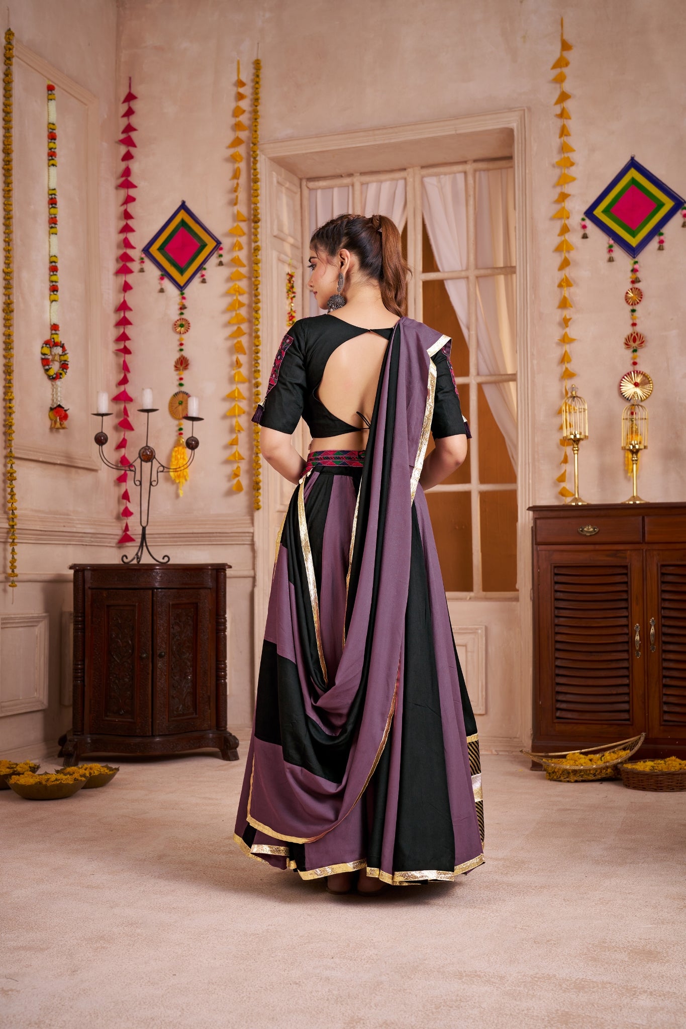 Multi Color Stunning Navratri Lehenga Choli Set