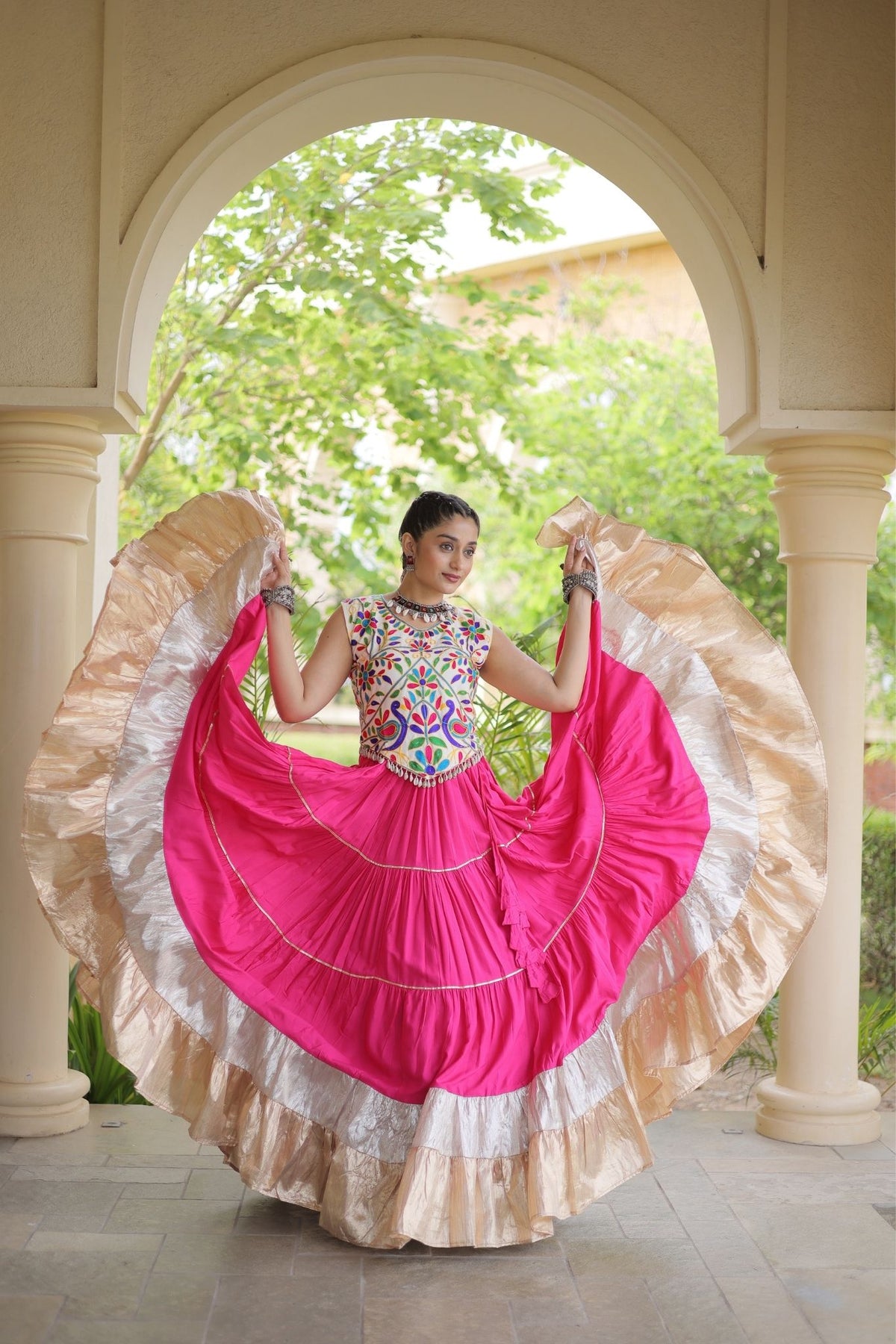 Raasrang Navratri Special Designer Rayon Lehenga Choli