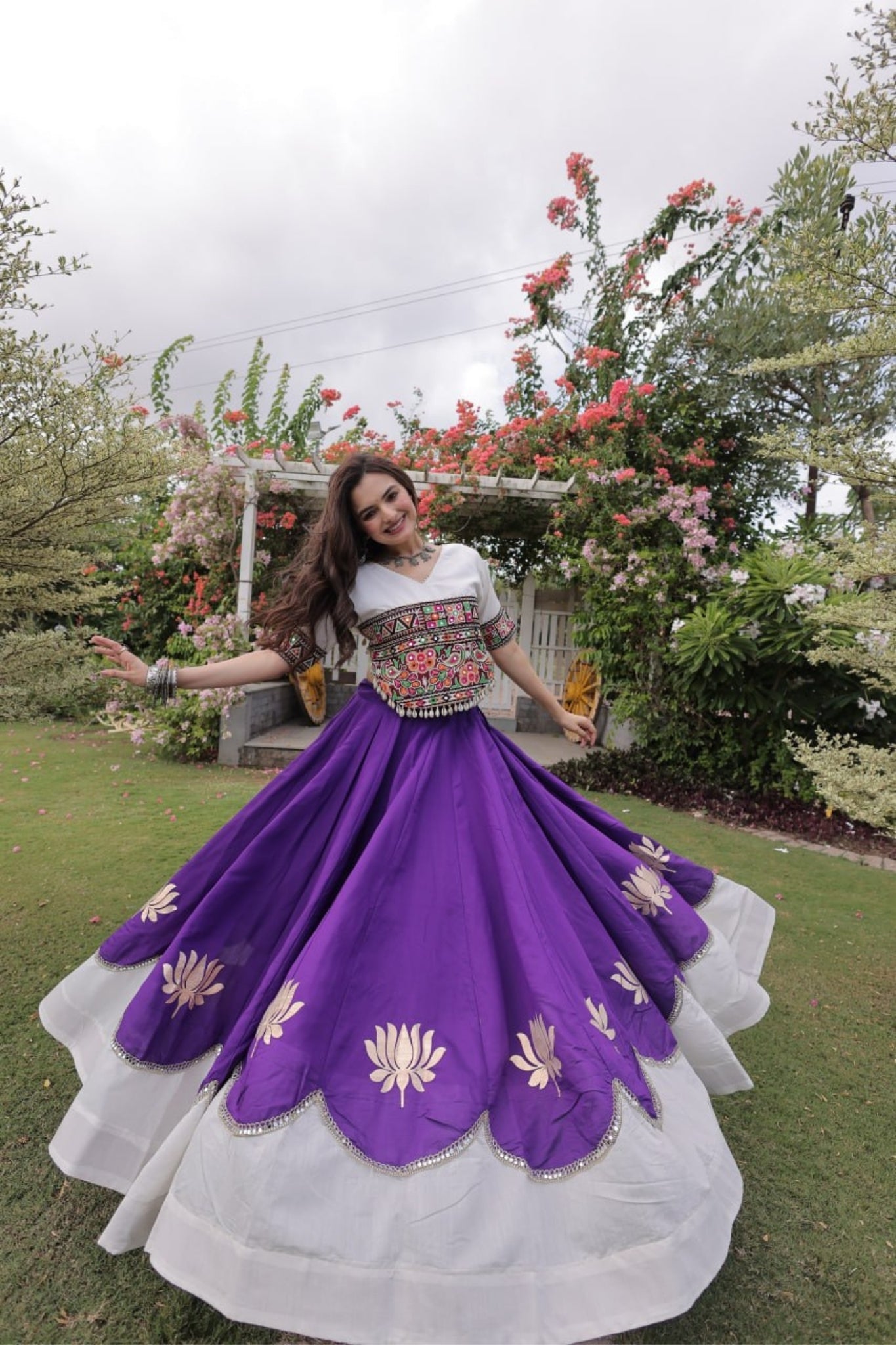 Raasrang Traditional Kutchi Work Lehenga Choli For Navratri