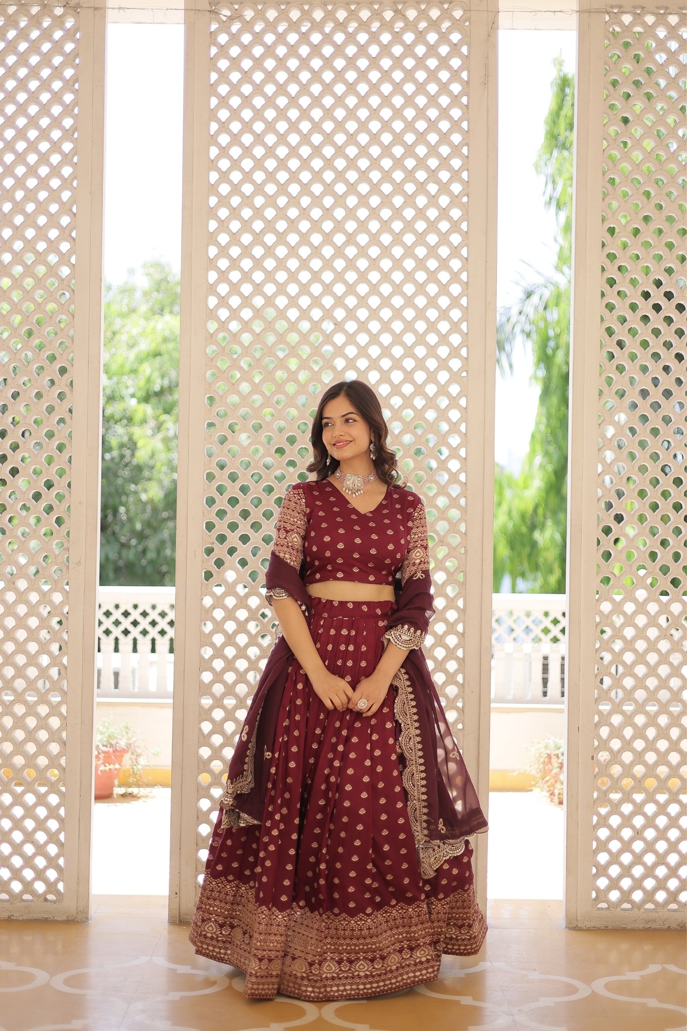 Viscose Jacquard Designer Wedding Lehenga Choli