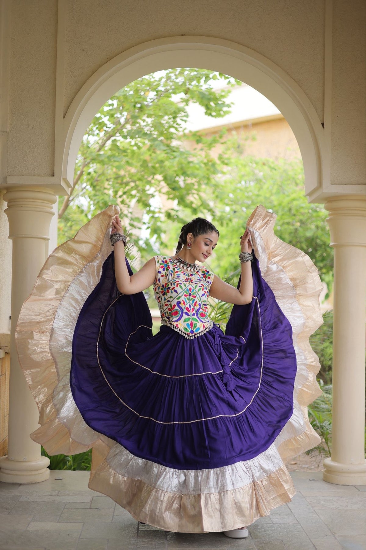 Raasrang Navratri Special Designer Rayon Lehenga Choli