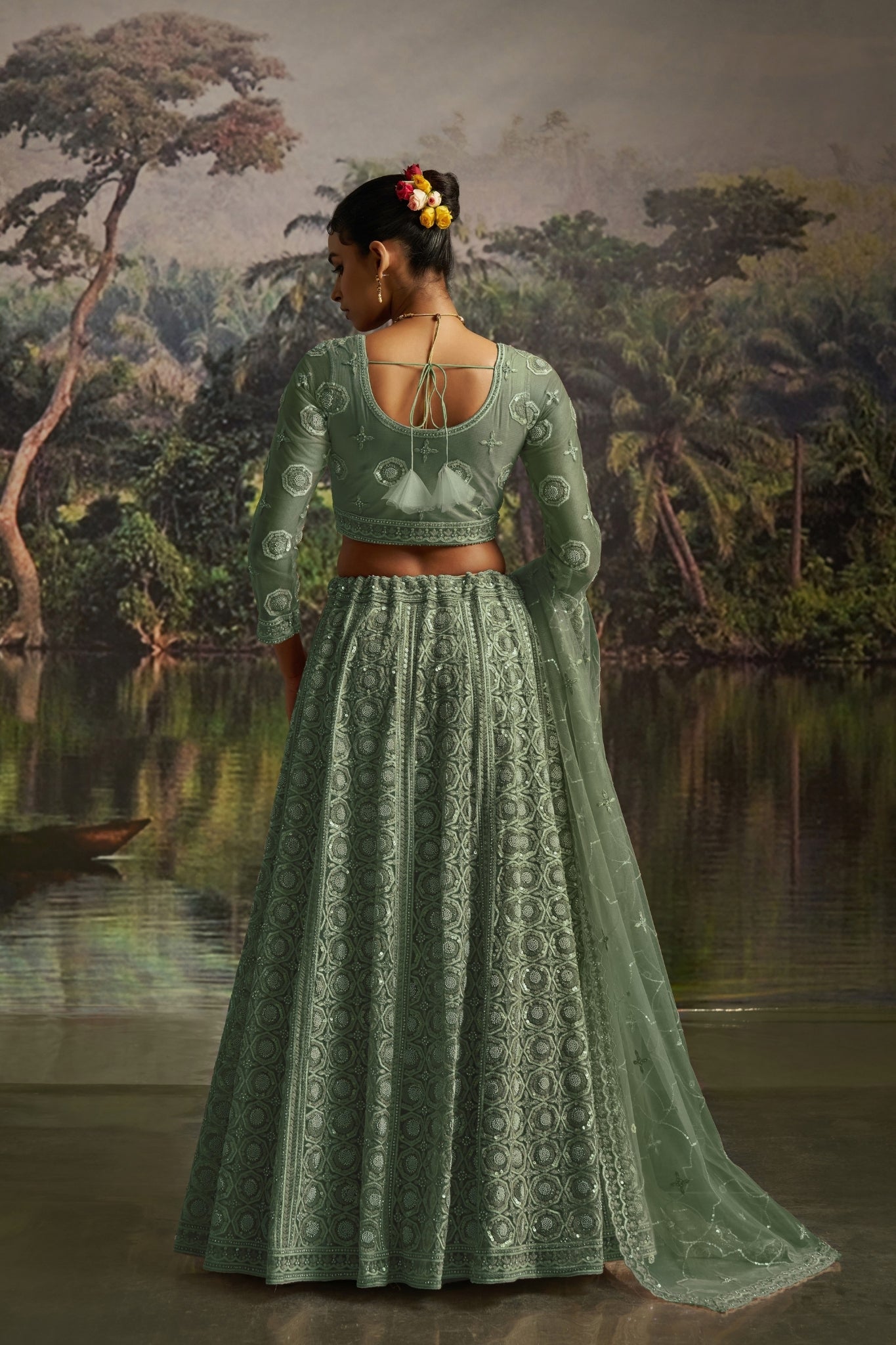 Luxury Soft Net Lehenga With Swarovski And Heavy Embroidery