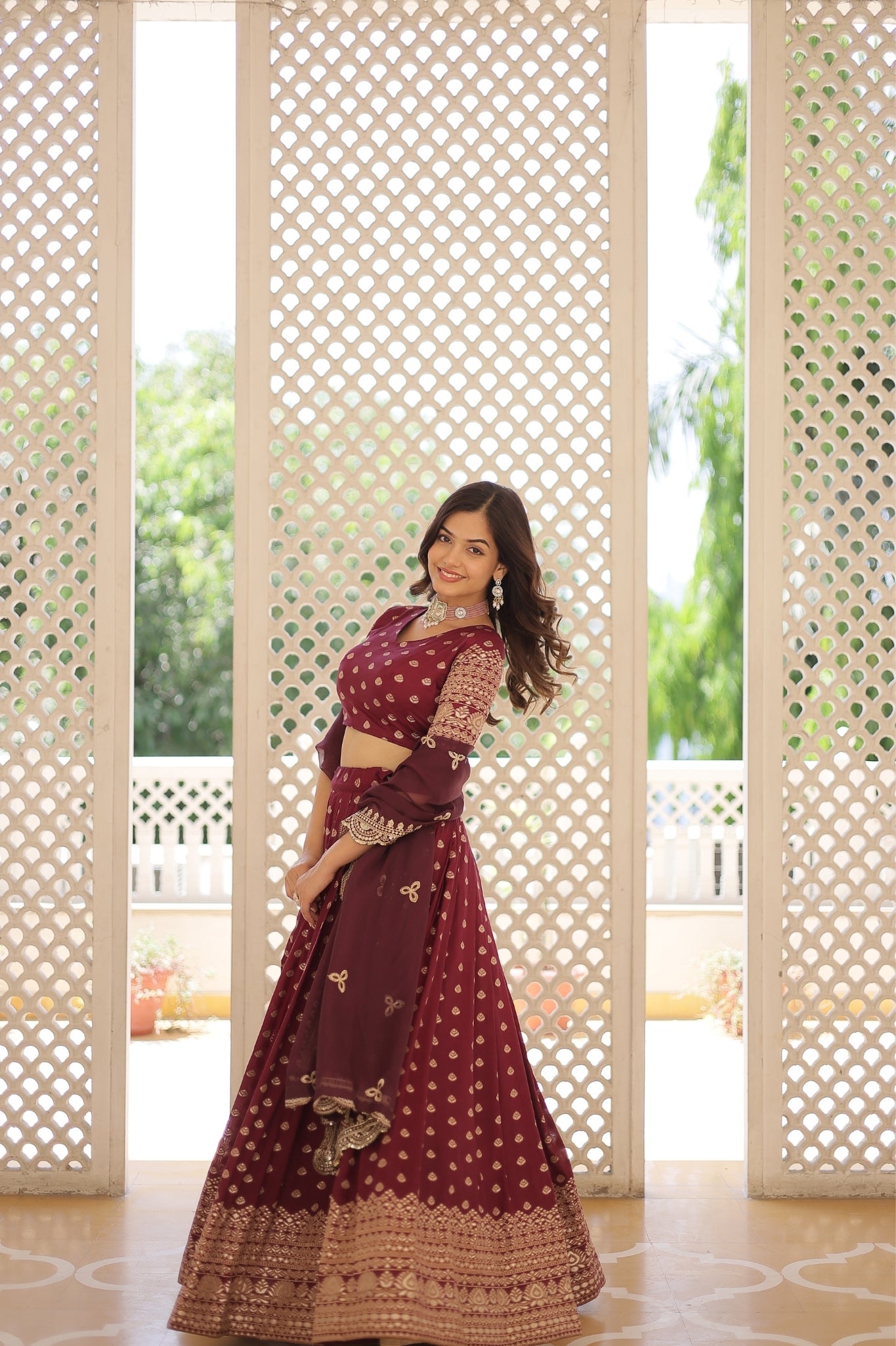 Viscose Jacquard Designer Wedding Lehenga Choli