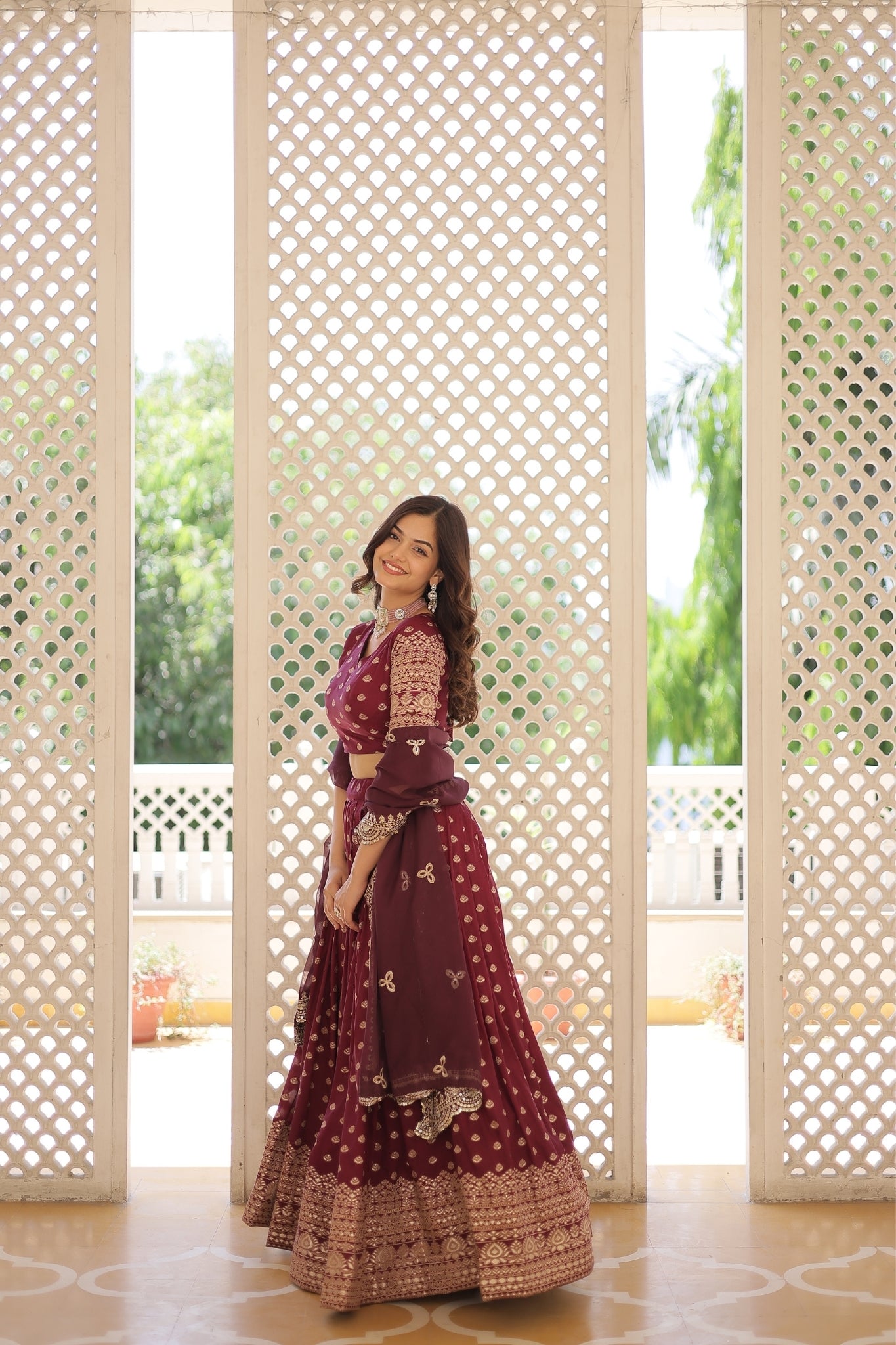 Viscose Jacquard Designer Wedding Lehenga Choli