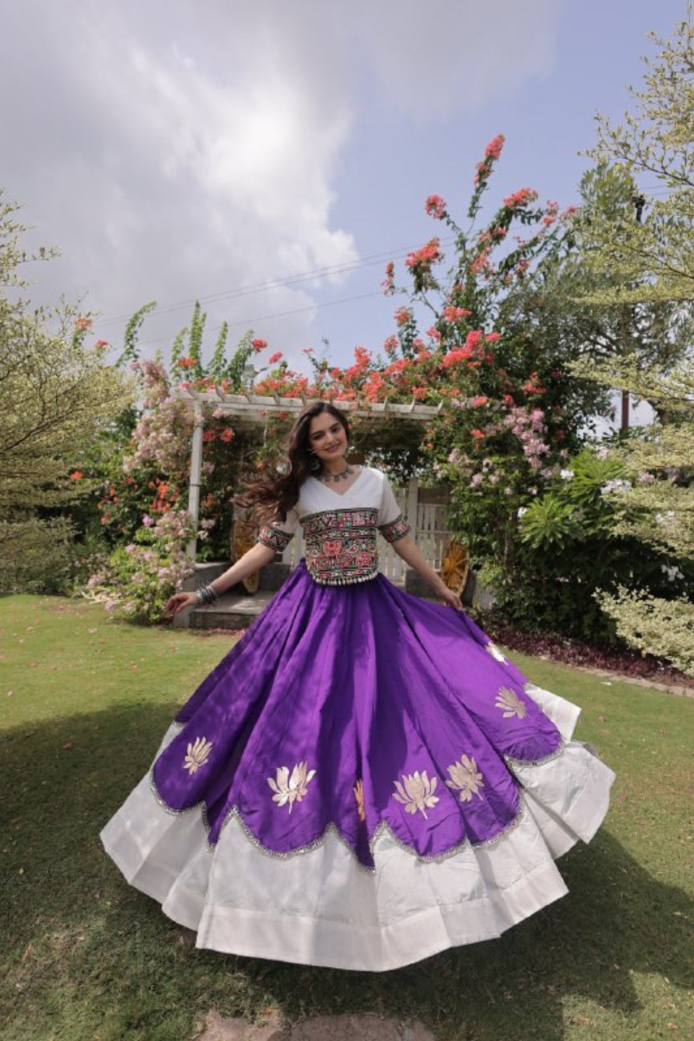Raasrang Traditional Kutchi Work Lehenga Choli For Navratri