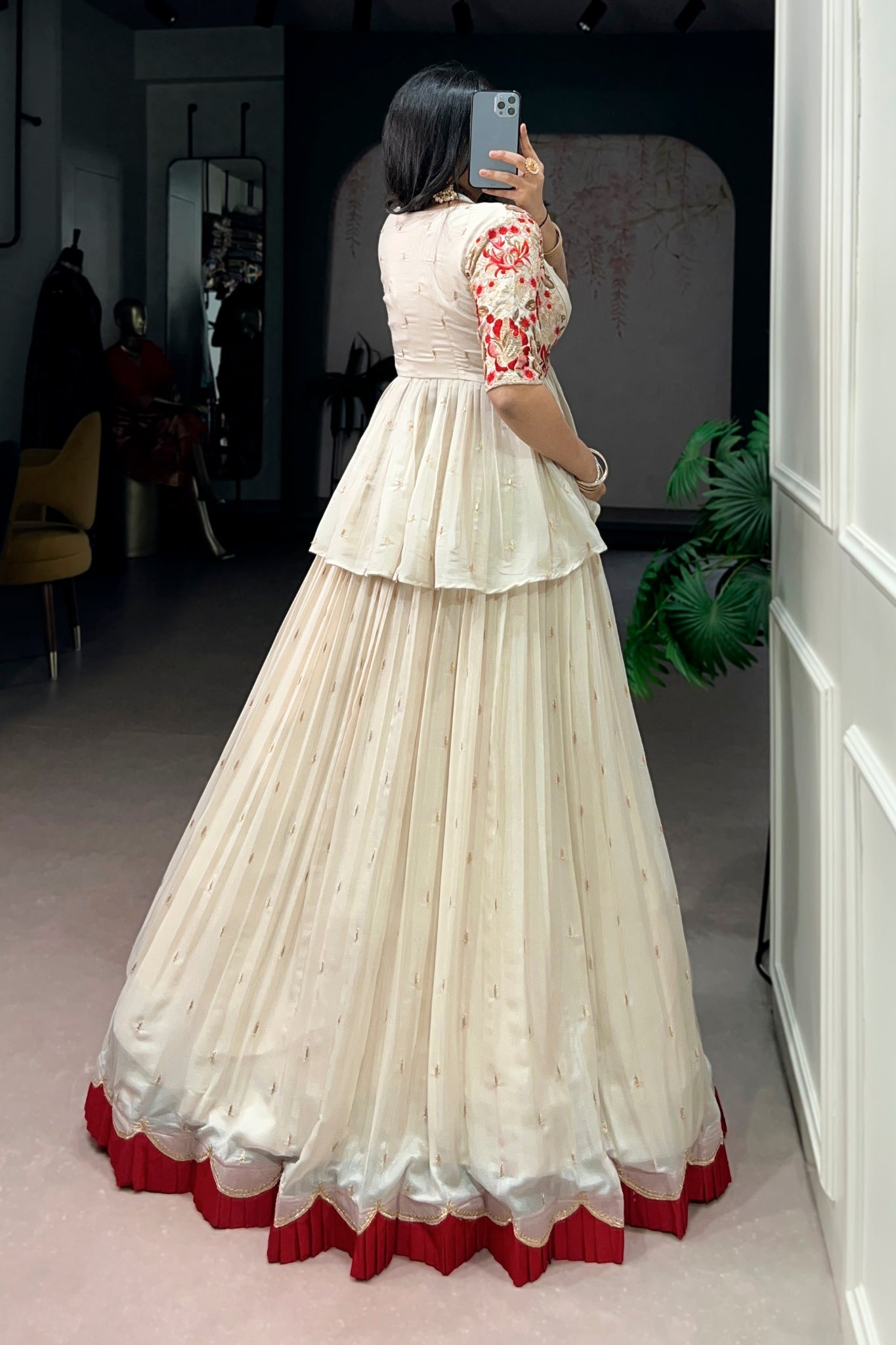 Peplum Style Designer Lehenga Choli With Koti