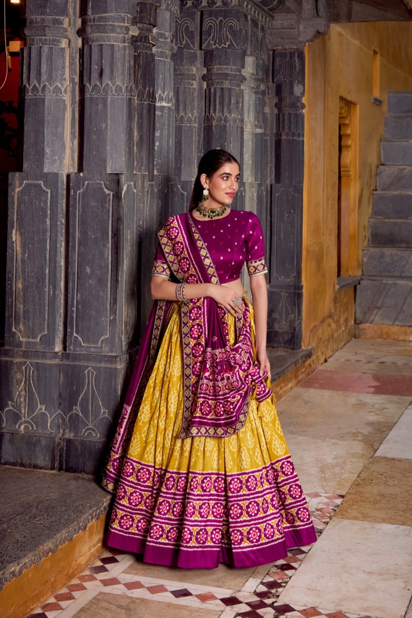 Traditional Ikkat Print Designer Lehenga Choli
