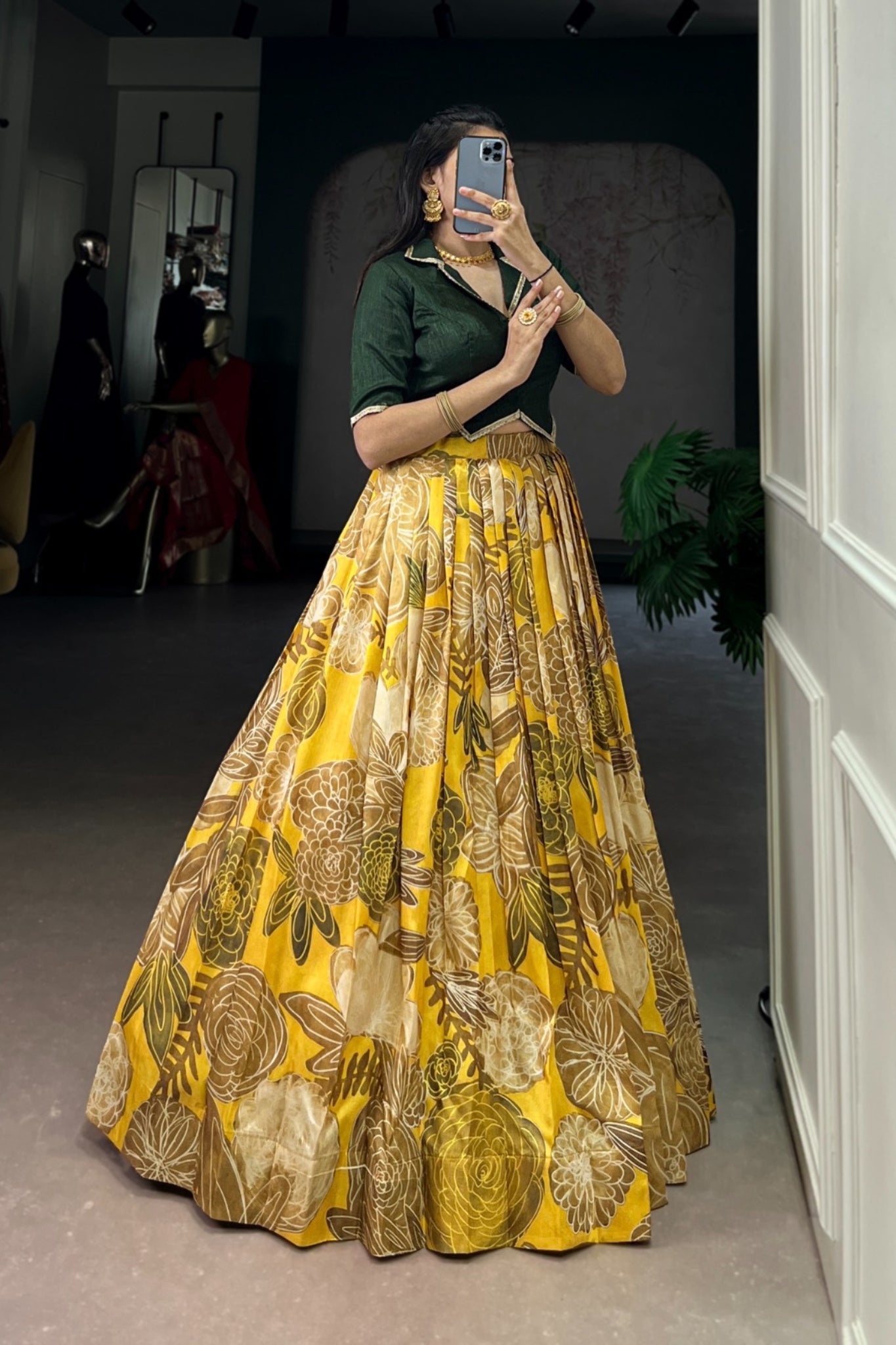Divine Drapes Of The South Indian Style Tasar Silk Elegance Lehenga Co-Ord Set