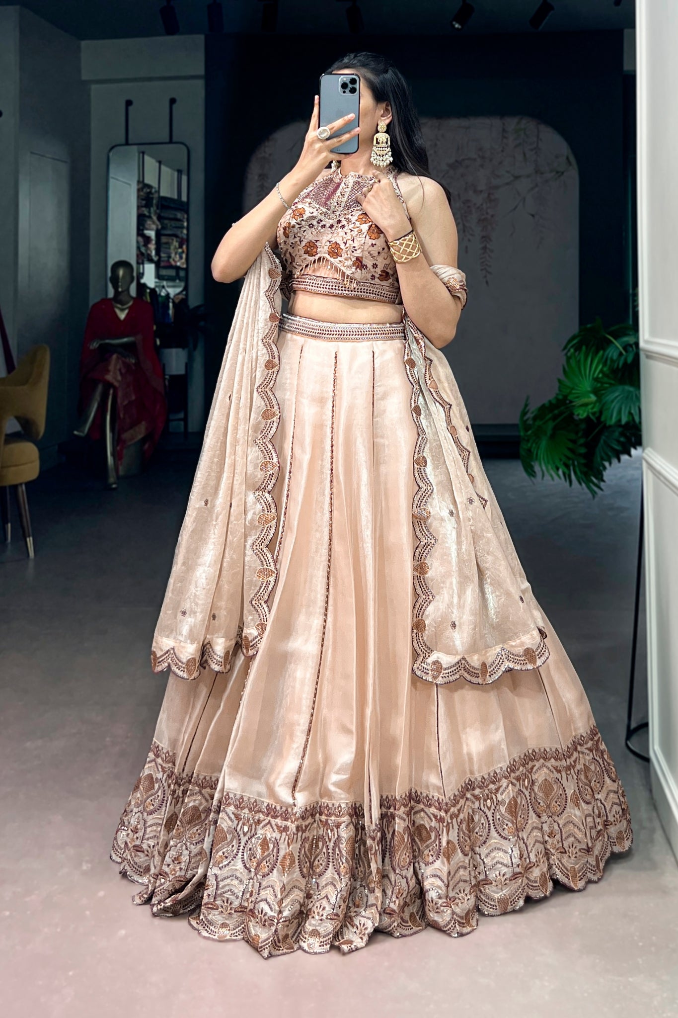 Premium Designer Sequins With Thread Embroidery Work Spider Crush Lehenga Choli