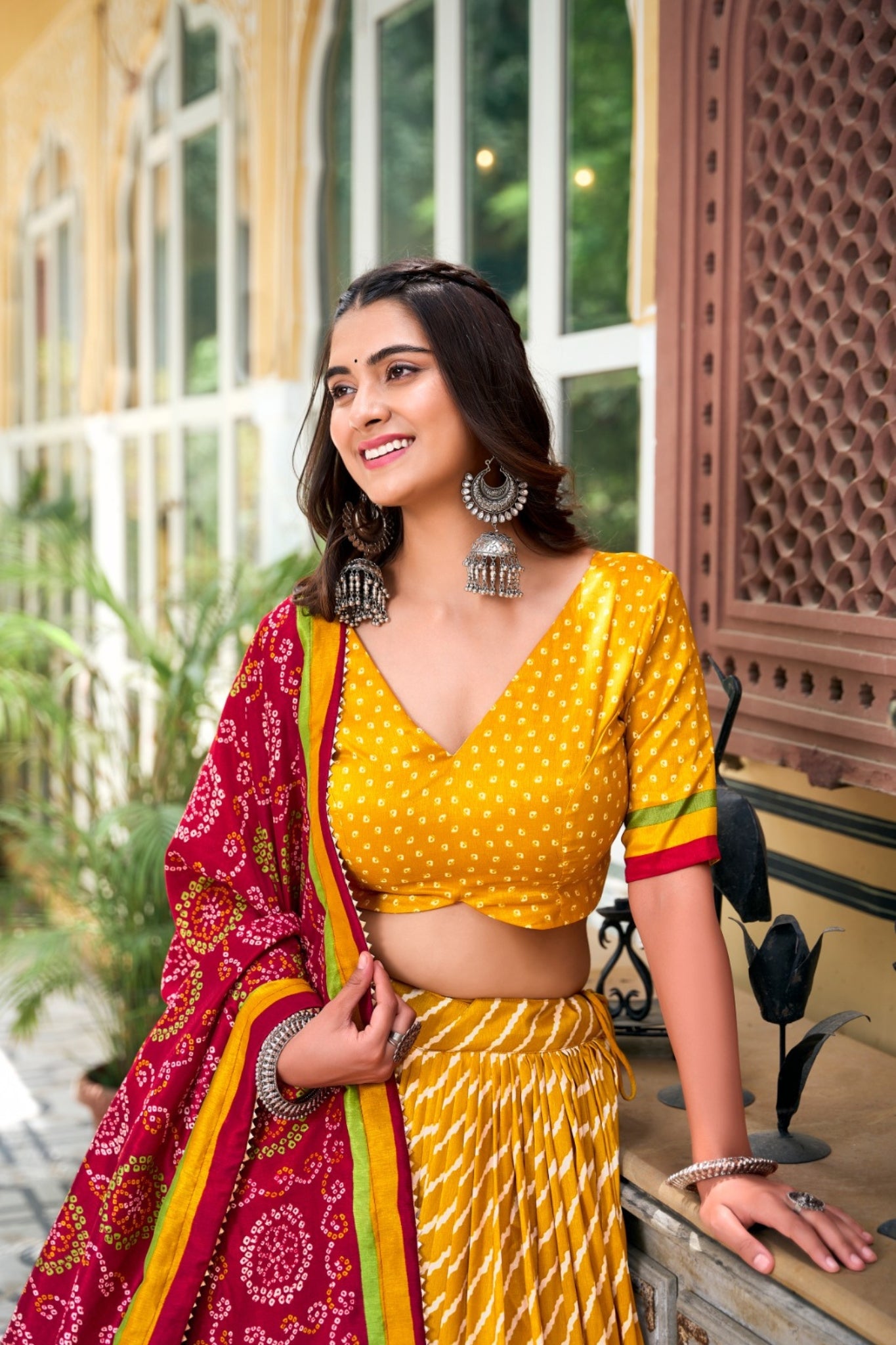 Patola Print Leheriya Designer Lehenga Choli