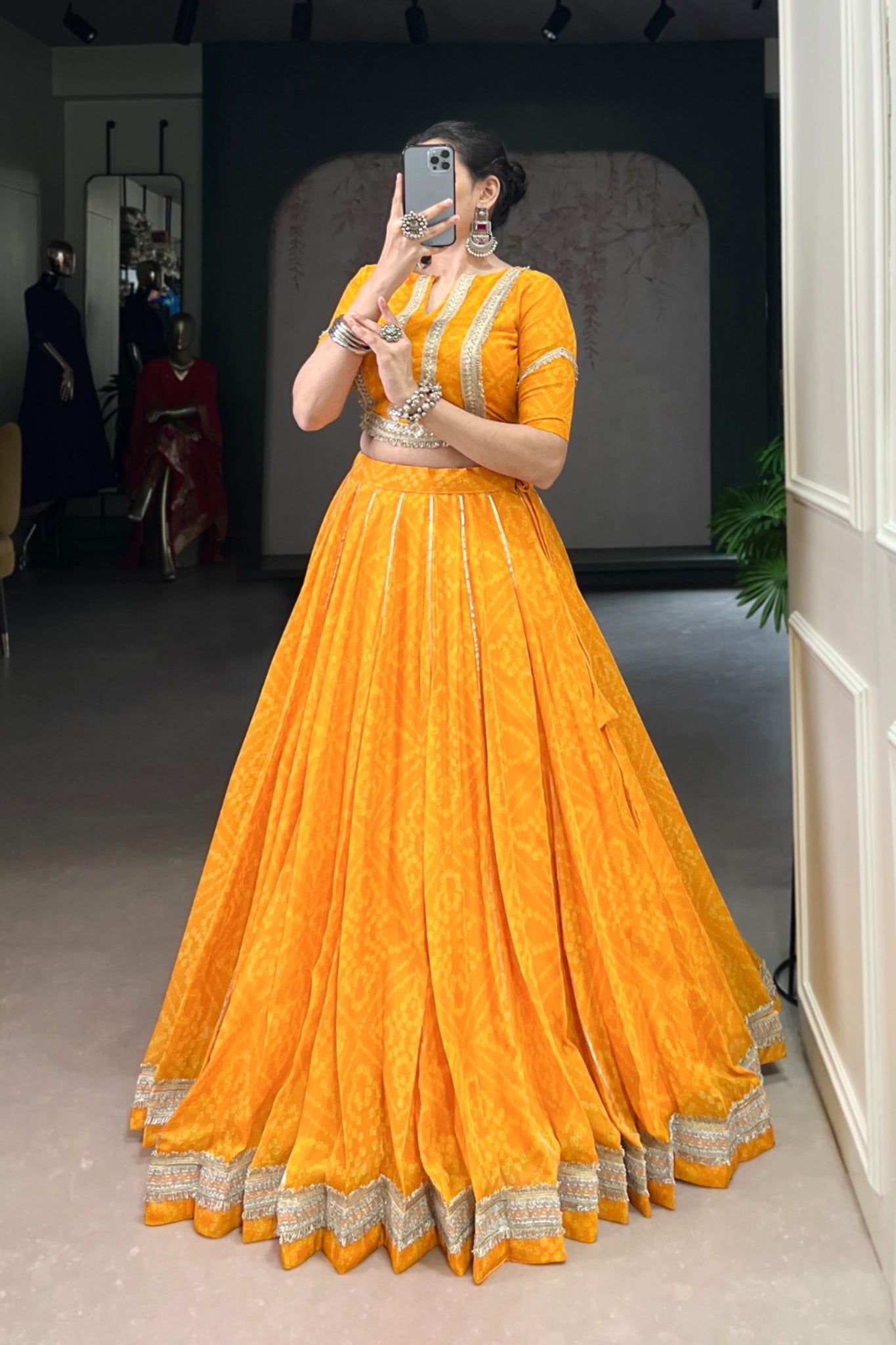 Navratri Special Trending Bandhej Lehenga Choli