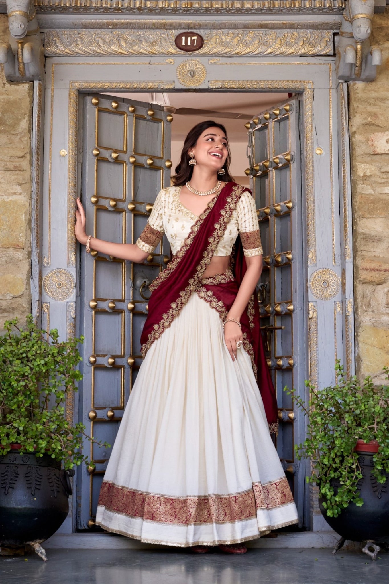 Designer Silk Zari Weaving Work Wedding Lehenga Choli