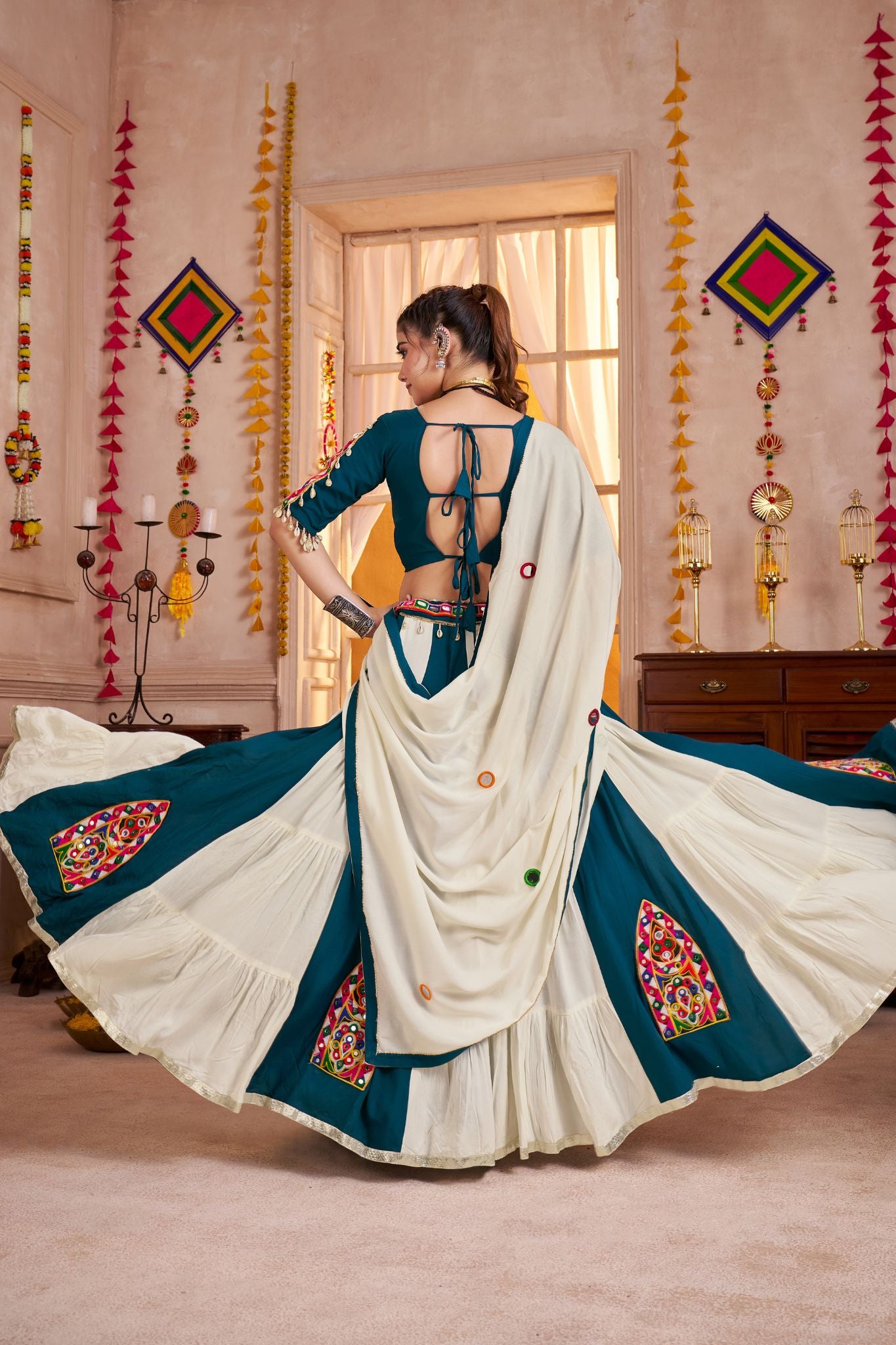 Multi Color Kutchi Patch Work Designer Navratri Lehenga Choli