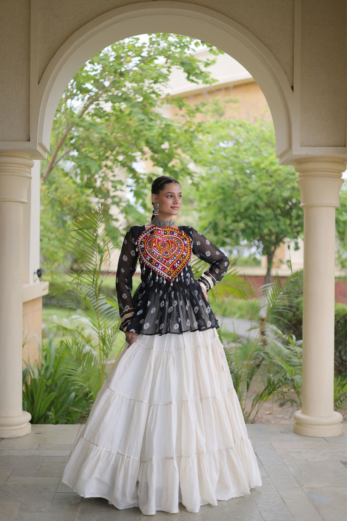 Rasrang Designer Bandhani Printed Navratri Lehenga Choli For Women