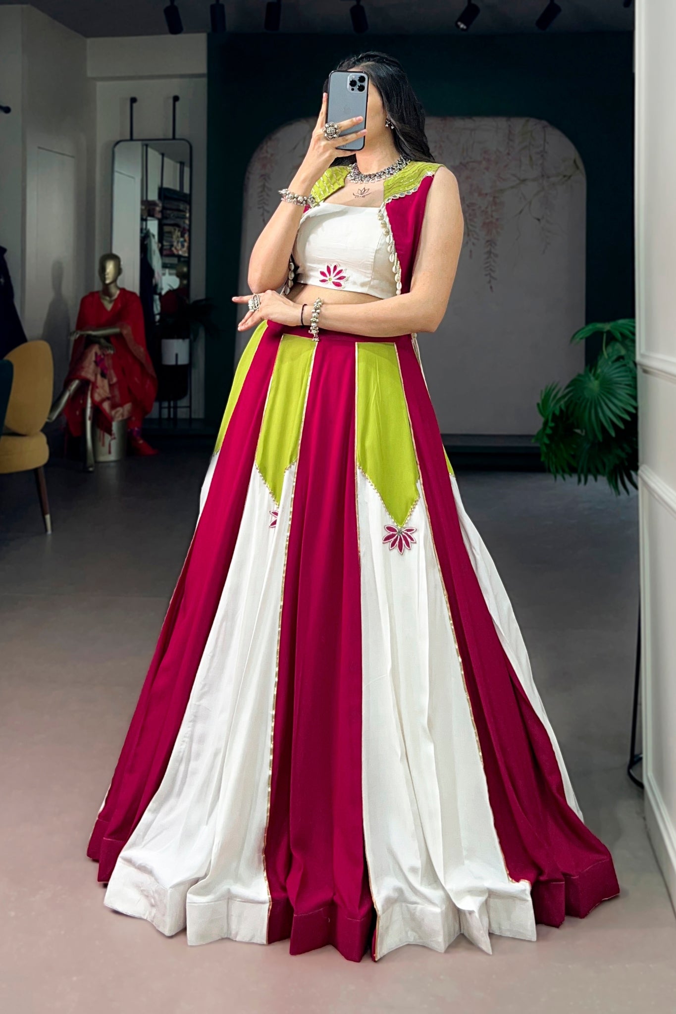 Raasrang Pure Rayon Designer Navratri Lehenga Choli For Women