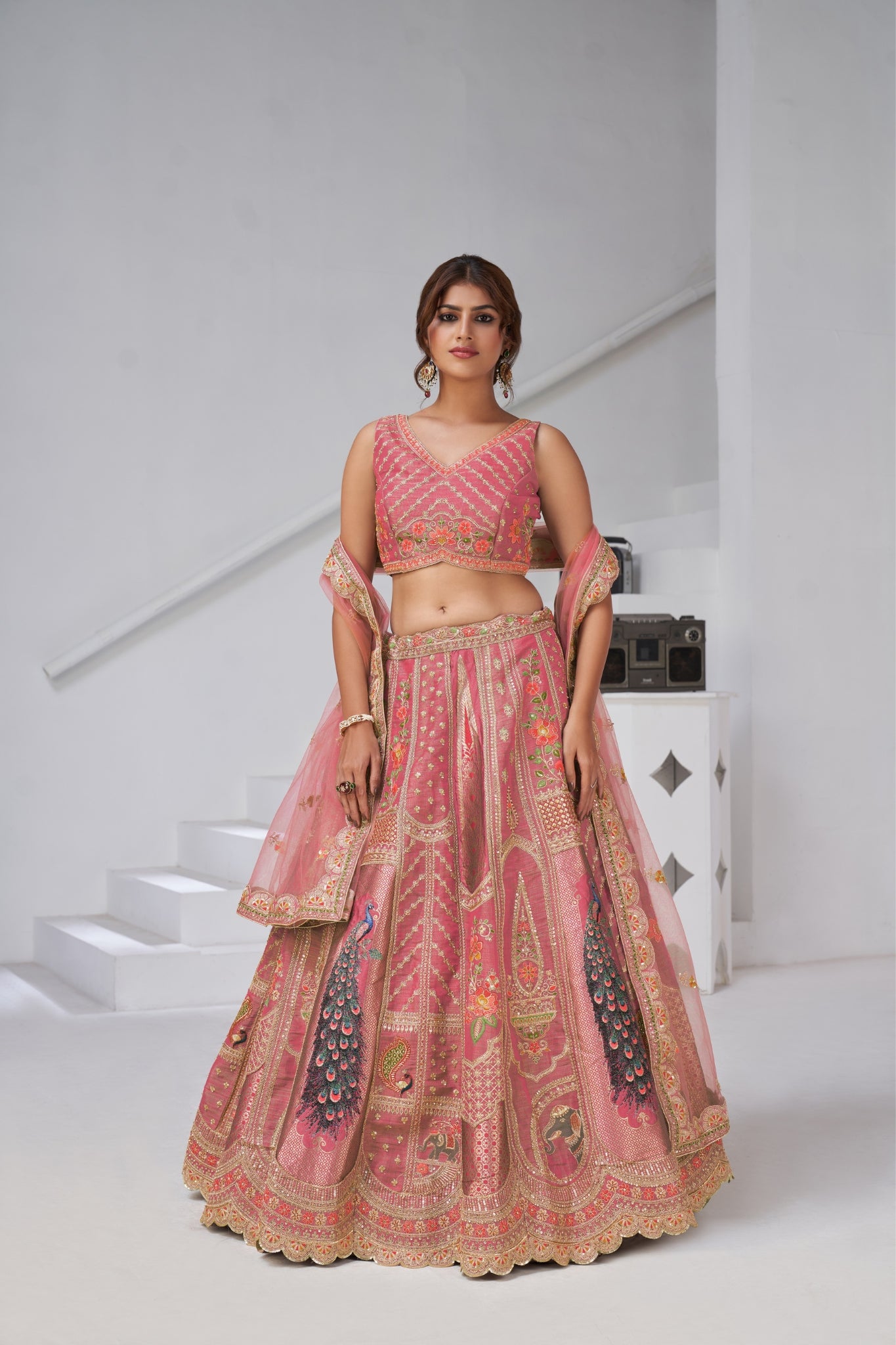 Royal Radiance Raw Silk Bridal Lehenga Choli