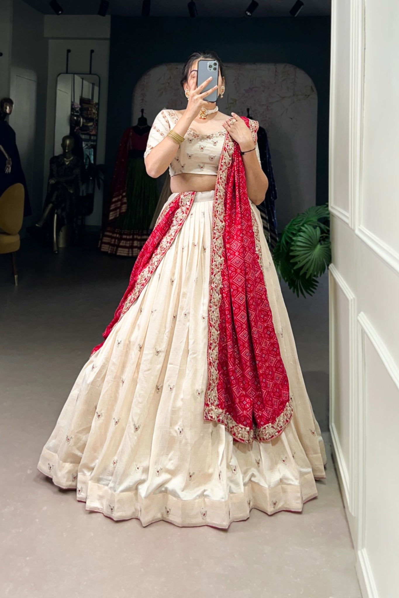 Designer Georgette Sequins Thread Embroidered Lehenga Choli