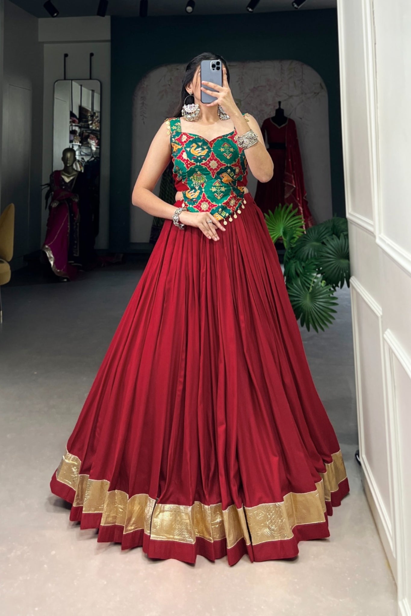 Pure Rayon Embossed Design New Navratri Collection