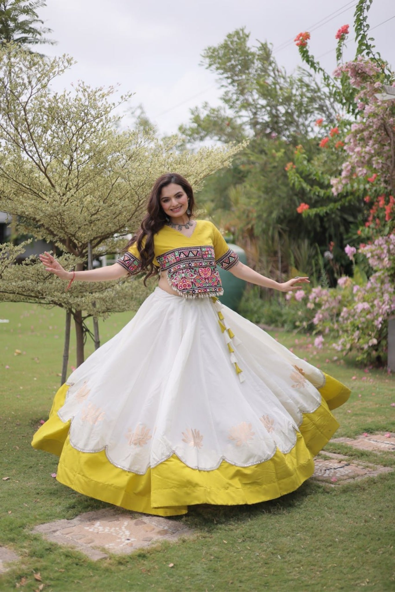 Raasrang Traditional Kutchi Work Lehenga Choli For Navratri