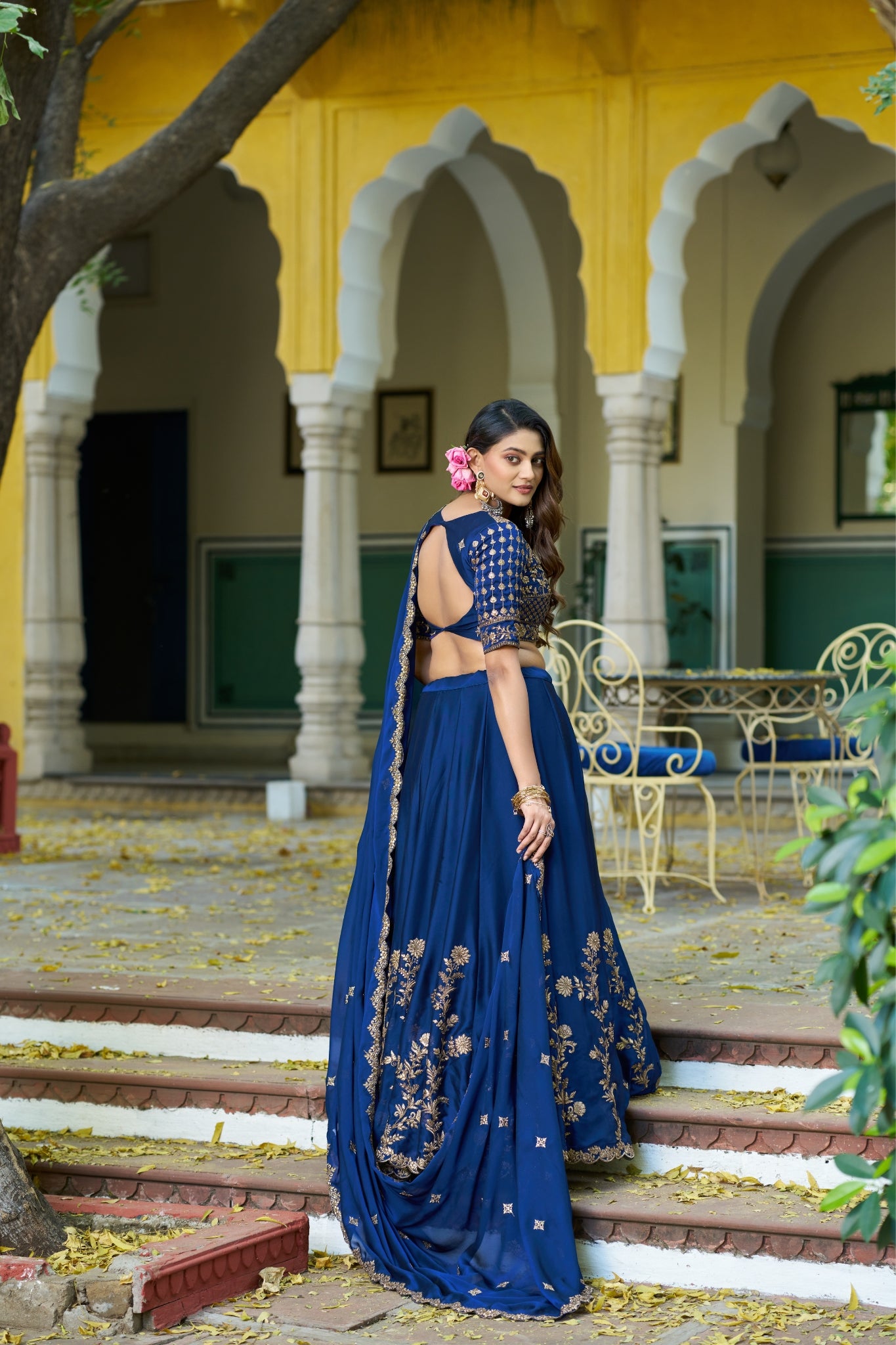 Orange Color Rangoli Silk Sequins And Thread Embroidery Work Lehenga Choli For Woman