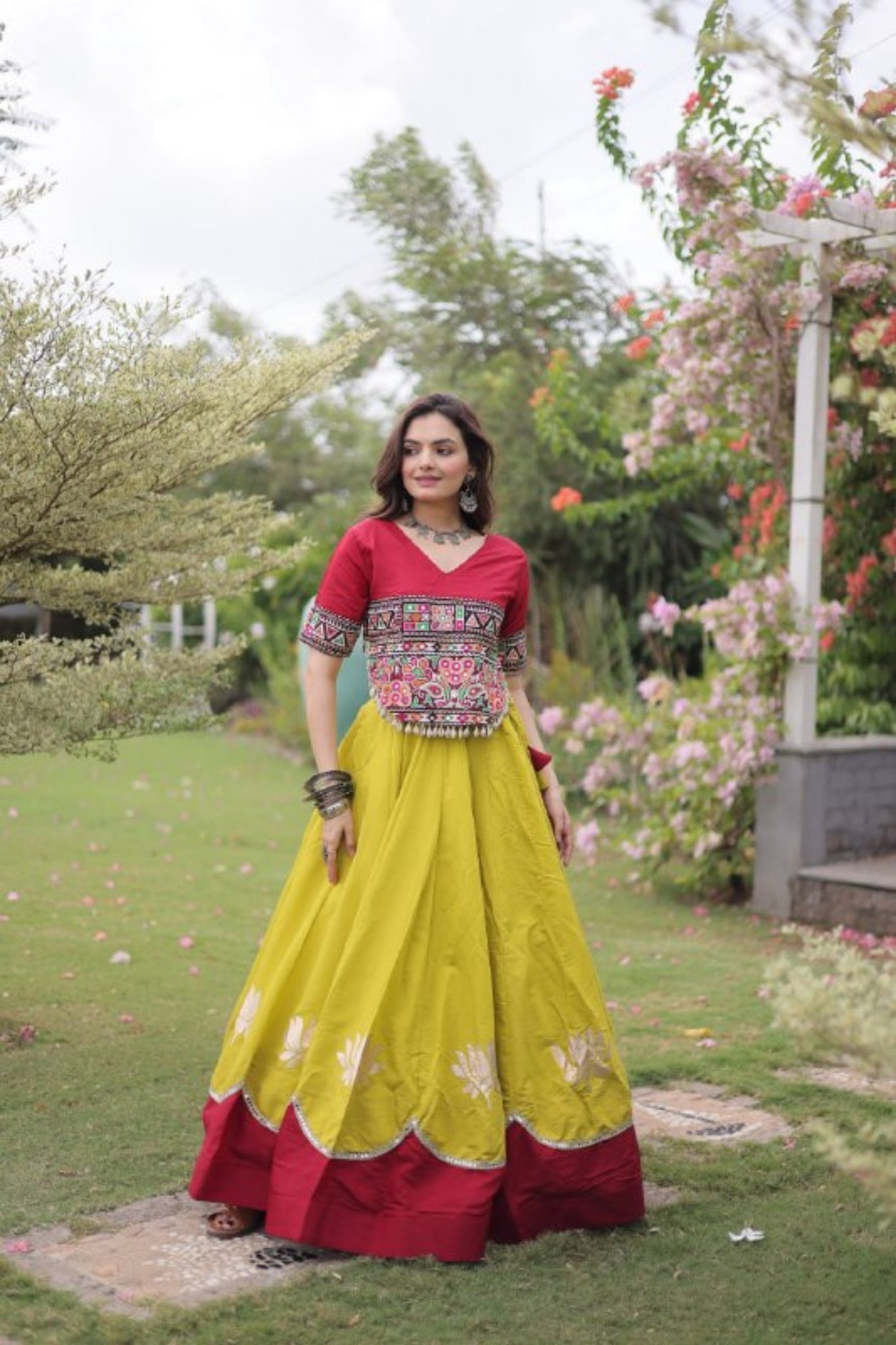 Raasrang Traditional Kutchi Work Lehenga Choli For Navratri