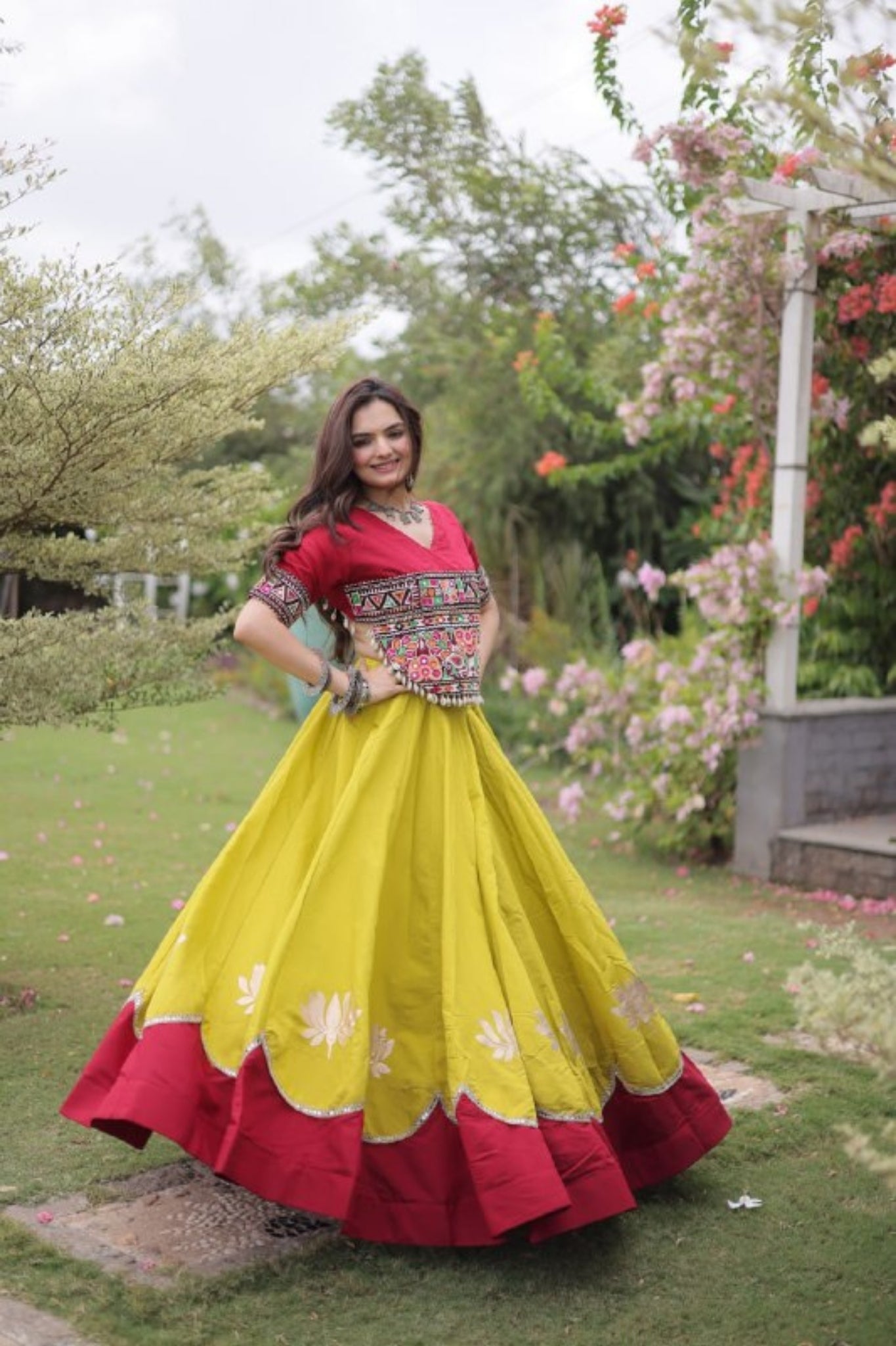 Raasrang Traditional Kutchi Work Lehenga Choli For Navratri
