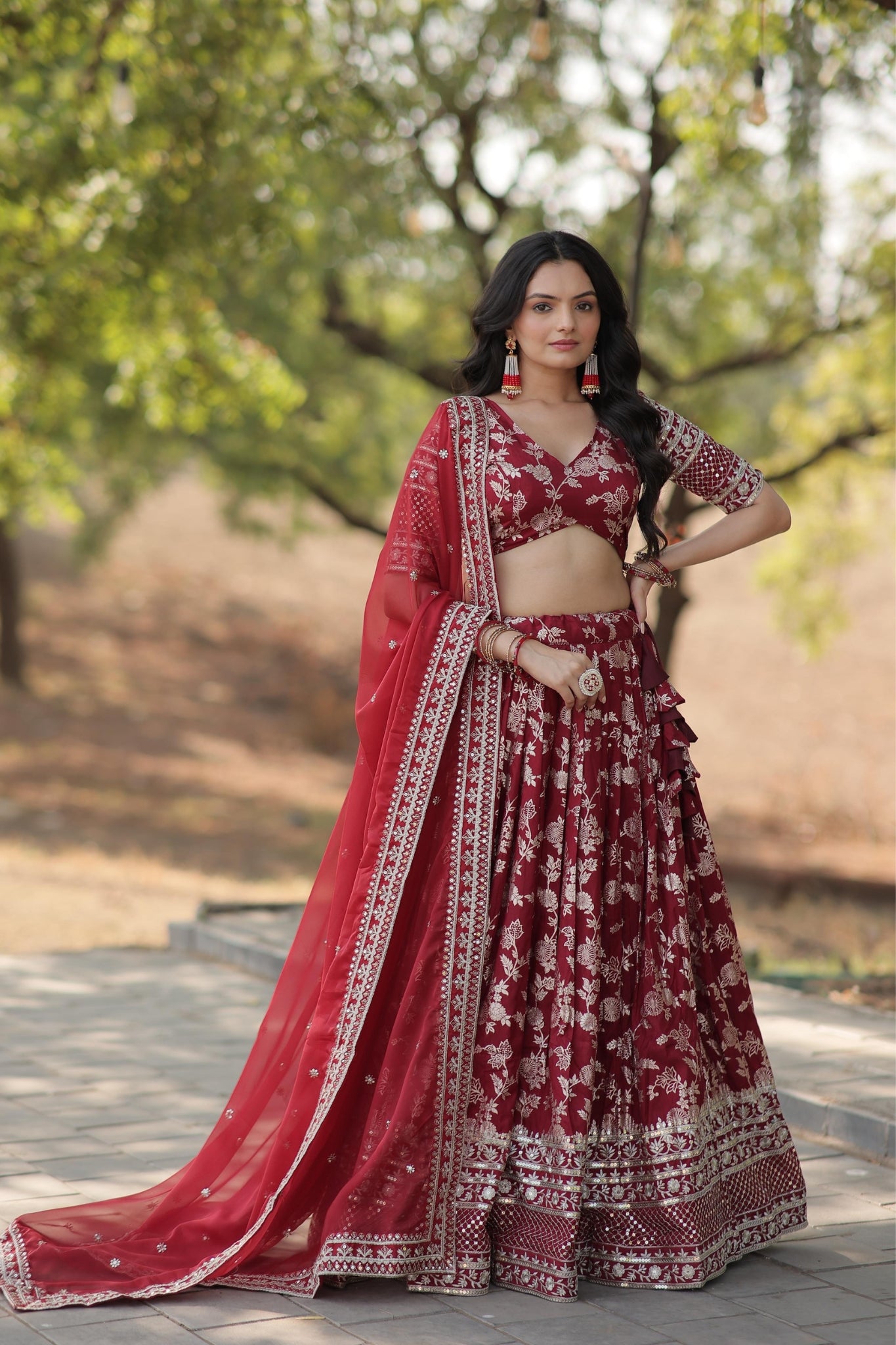 Elevate Your Style with a Designer Jacquard Lehenga Choli