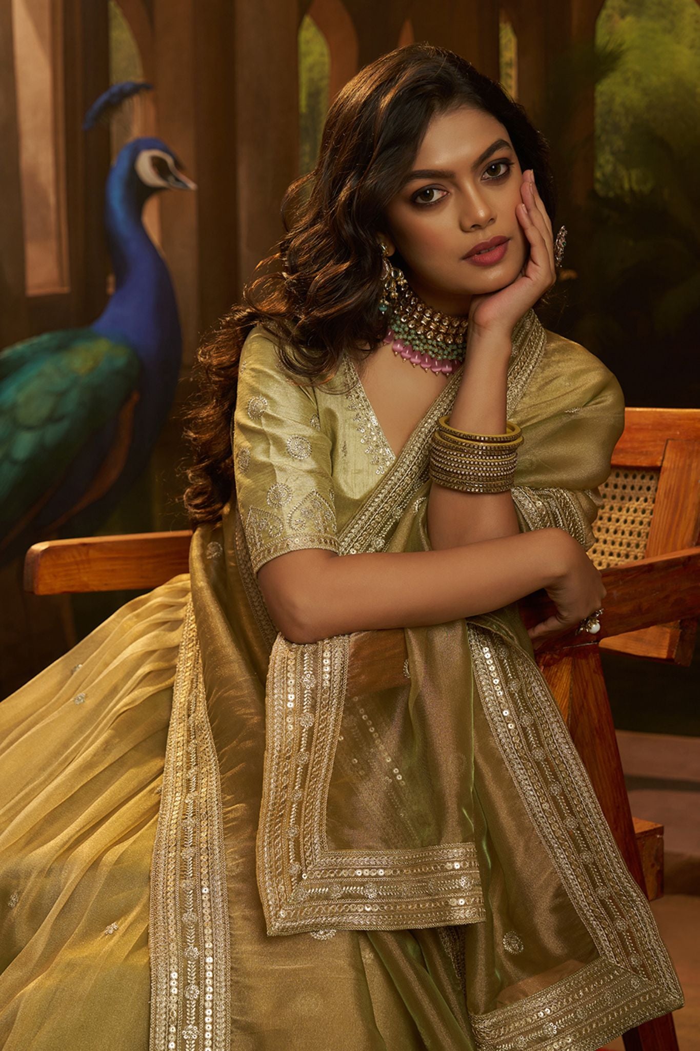 Premium Yellow Hiranya Silk Lehenga Set Featuring Art Silk Blouse And Detailed Embroidered Dupatta