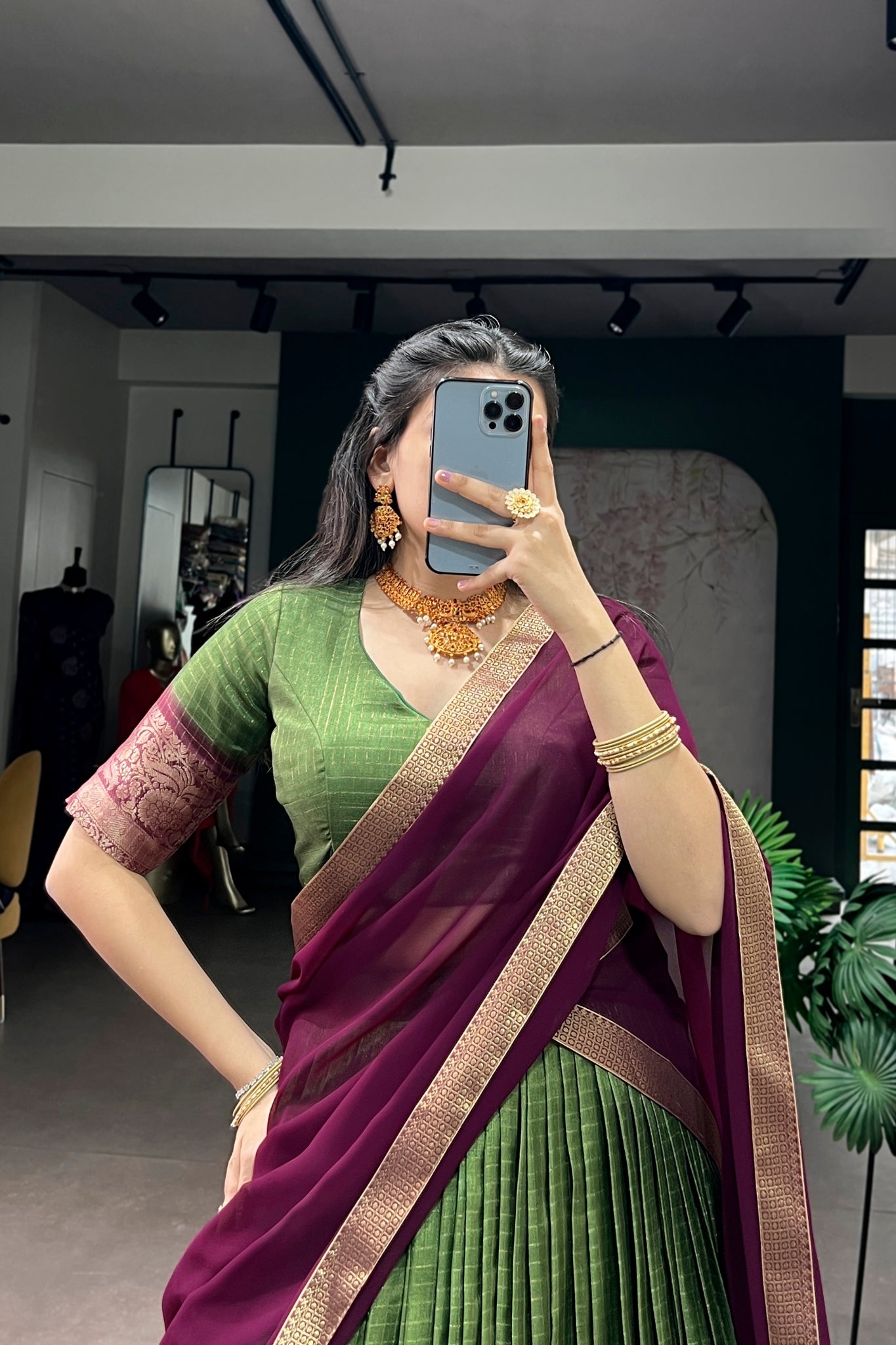 Premium Zari Weaving Work Lehenga Choli