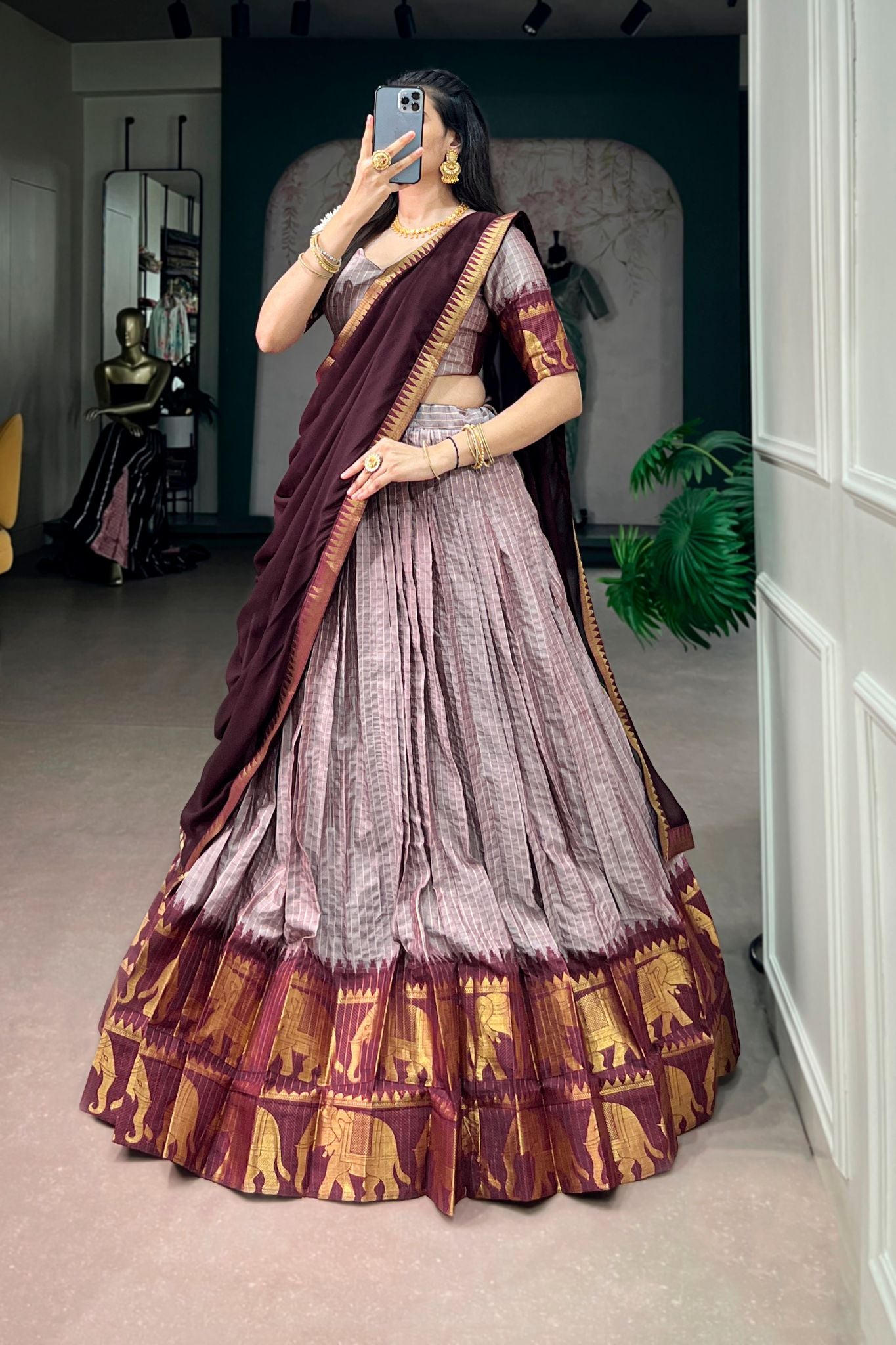 Onam Festival Special Designer Lehenga Choli For Women