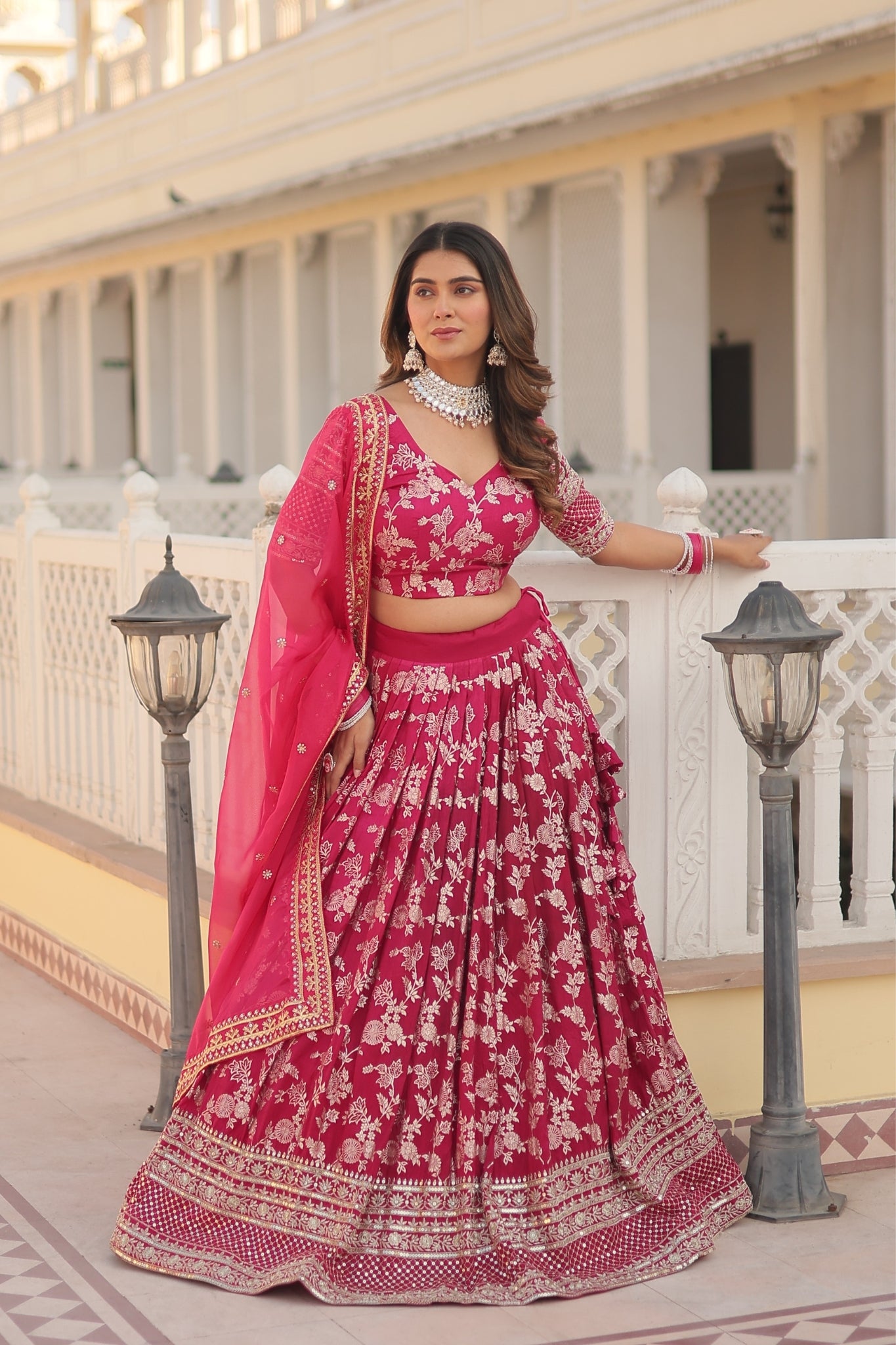 Elevate Your Style with a Designer Jacquard Lehenga Choli