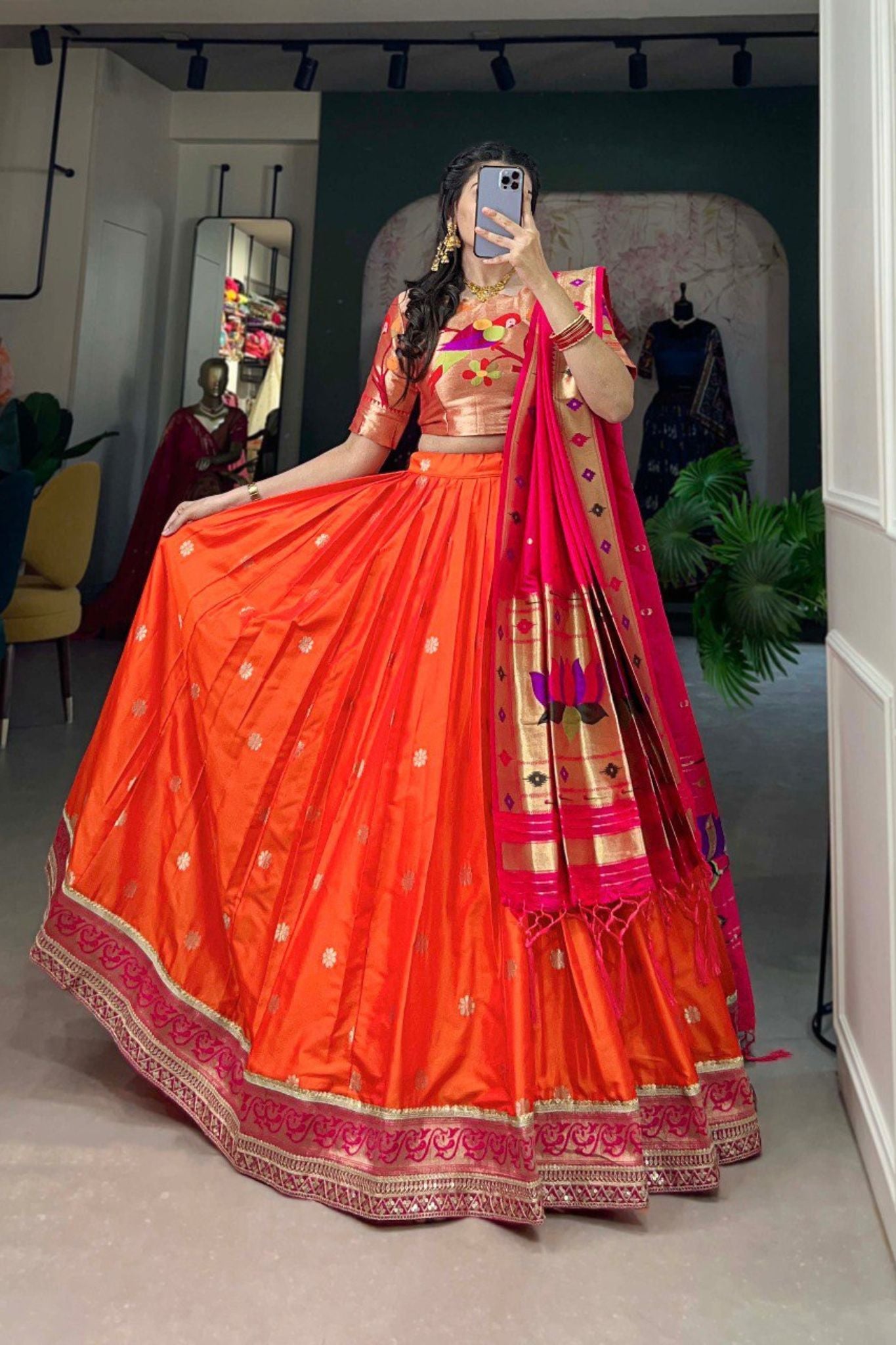 Jacquard Silk Paithani Perfect Traditional Lehenga Choli