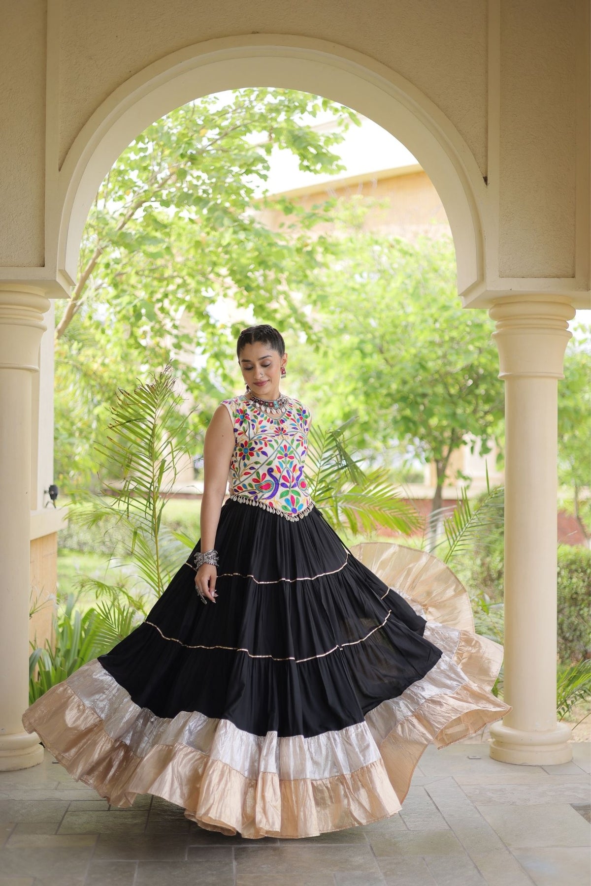 Raasrang Navratri Special Designer Rayon Lehenga Choli