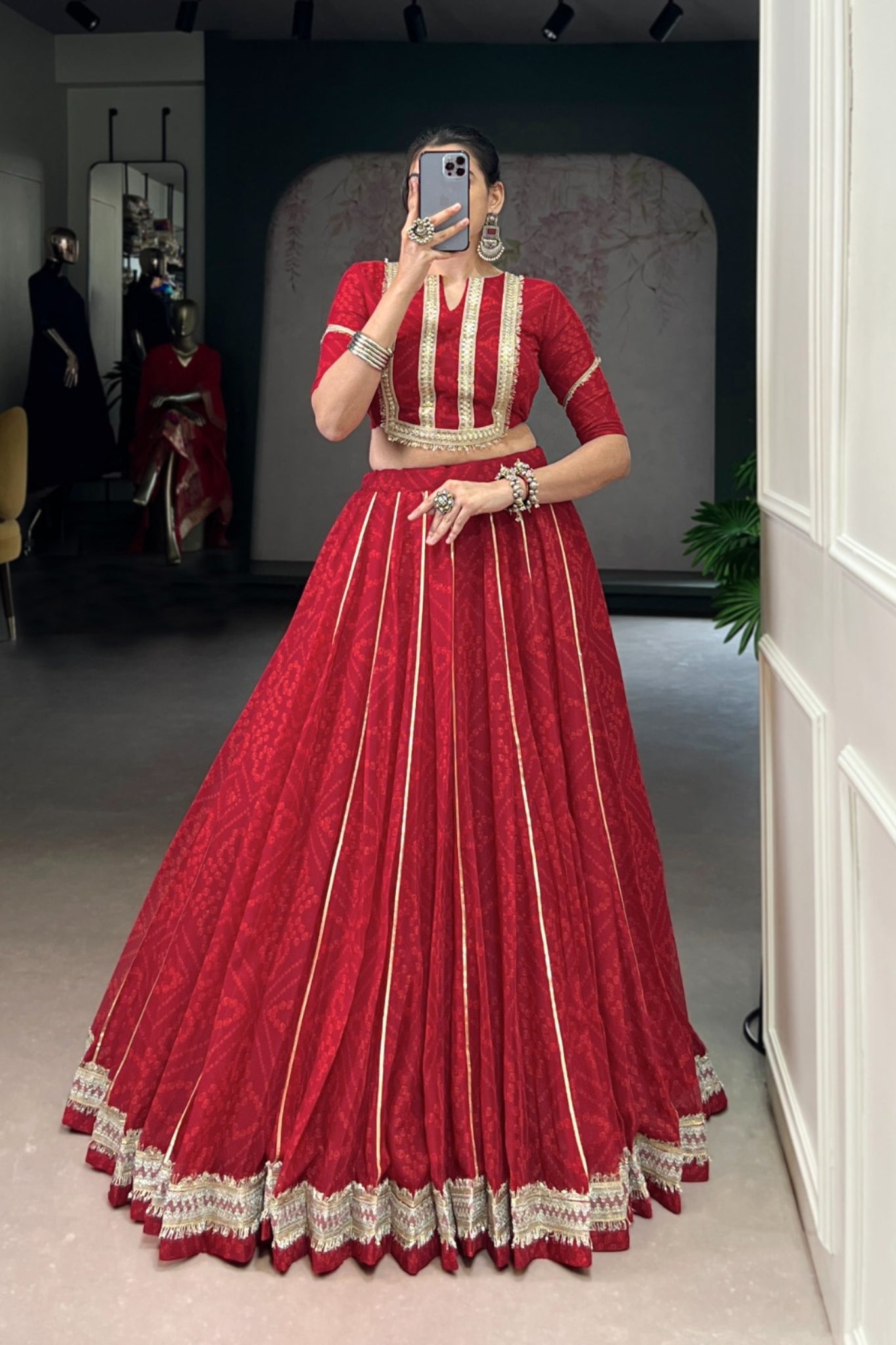 Navratri Special Trending Bandhej Lehenga Choli
