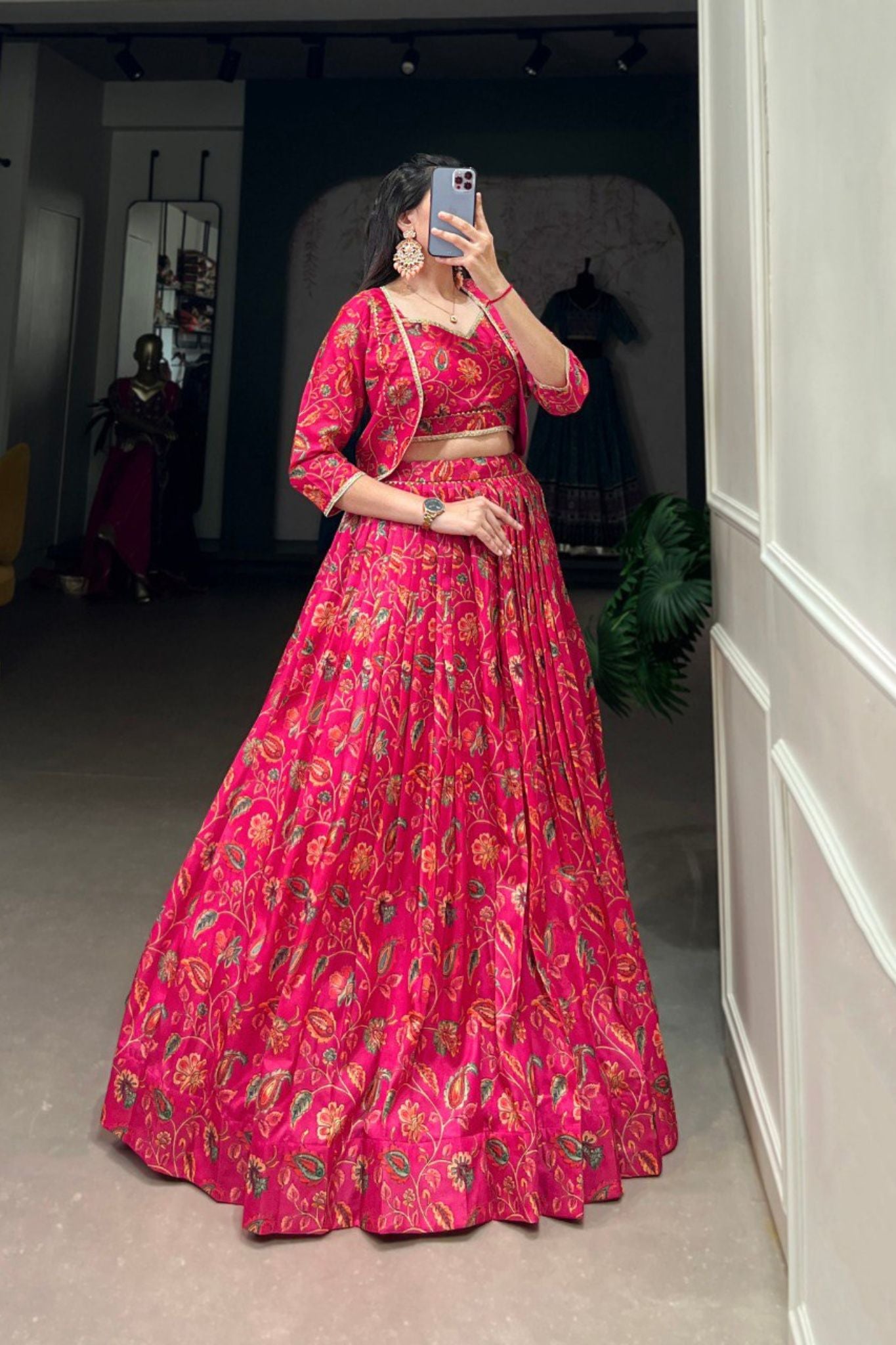 Floral Printed Pink Elegance Wedding Suit