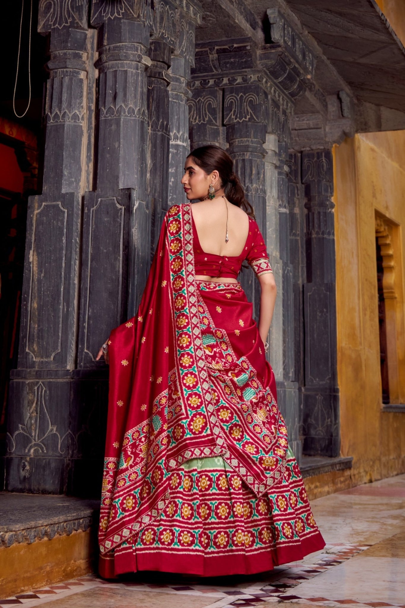 Traditional Ikkat Print Designer Lehenga Choli
