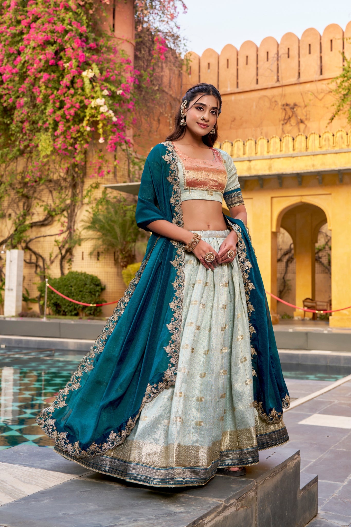 Royal Designer Wedding And Festive Wear Paithani Lehenga Choli Set For Women