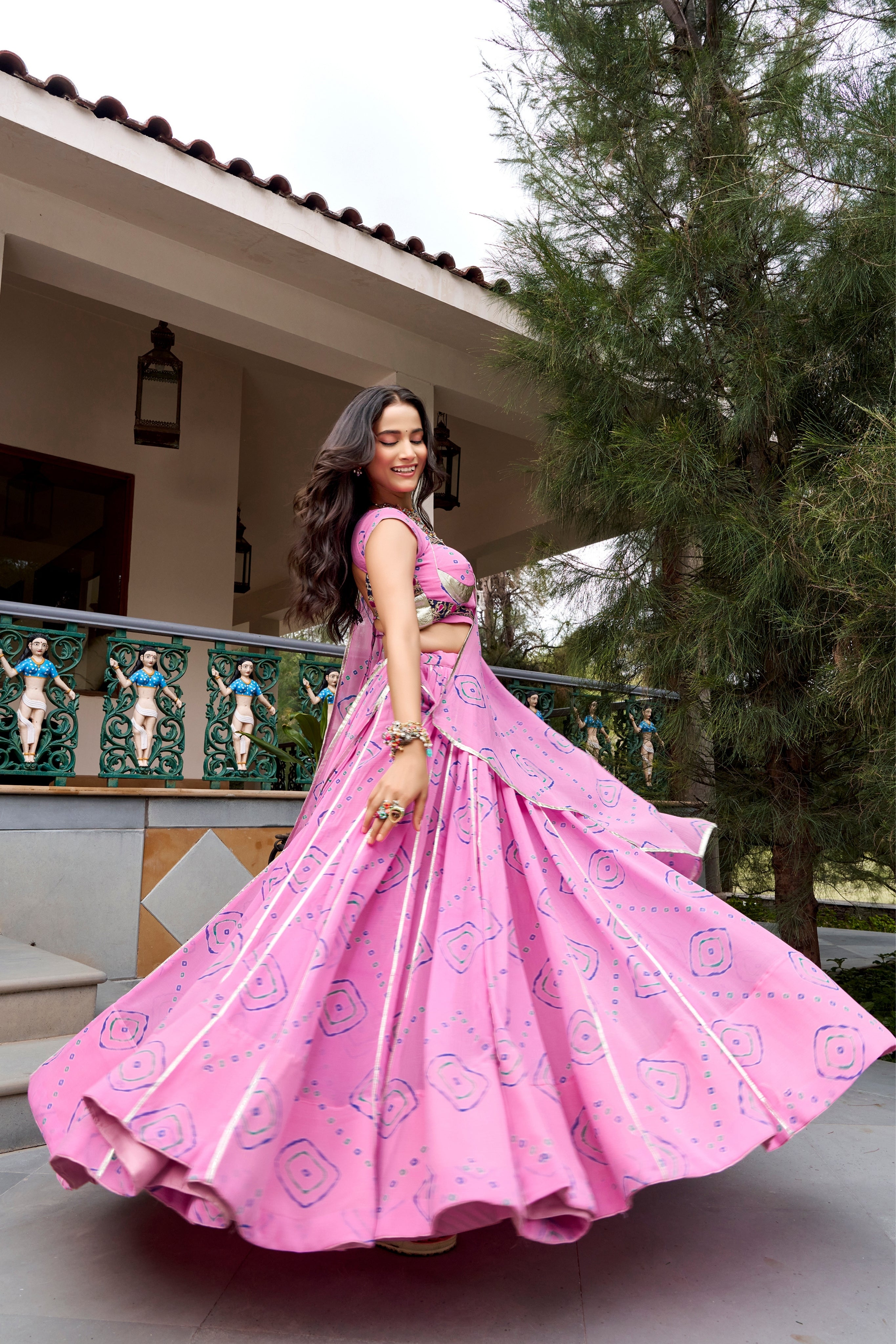 Designer Raasrang Festive Bandhej Printed Beautiful Lehenga Choli
