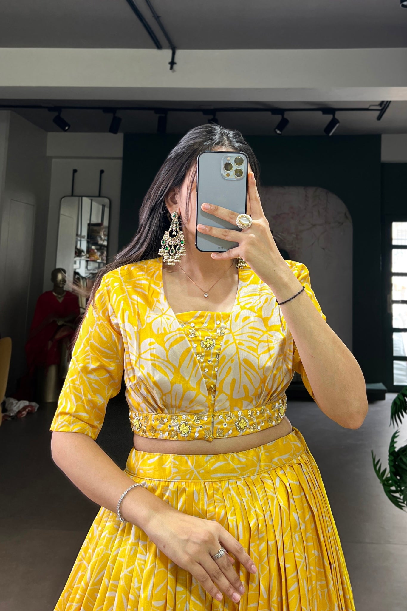 Premium Tasar Silk Co Ord Lehenga Set For Women