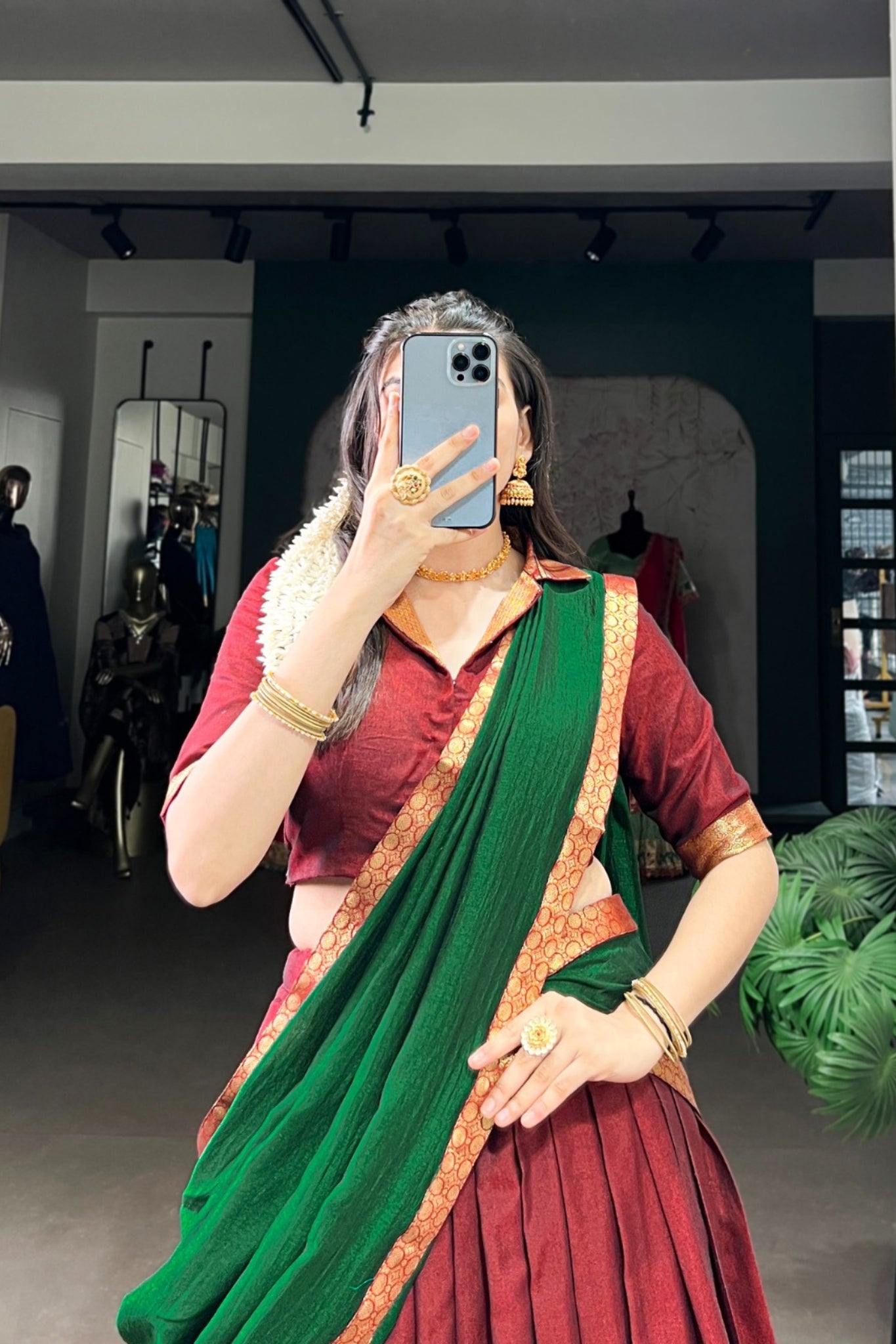 Beautiful Narayan Pet Cotton Zari Weaving Work Lehenga Choli